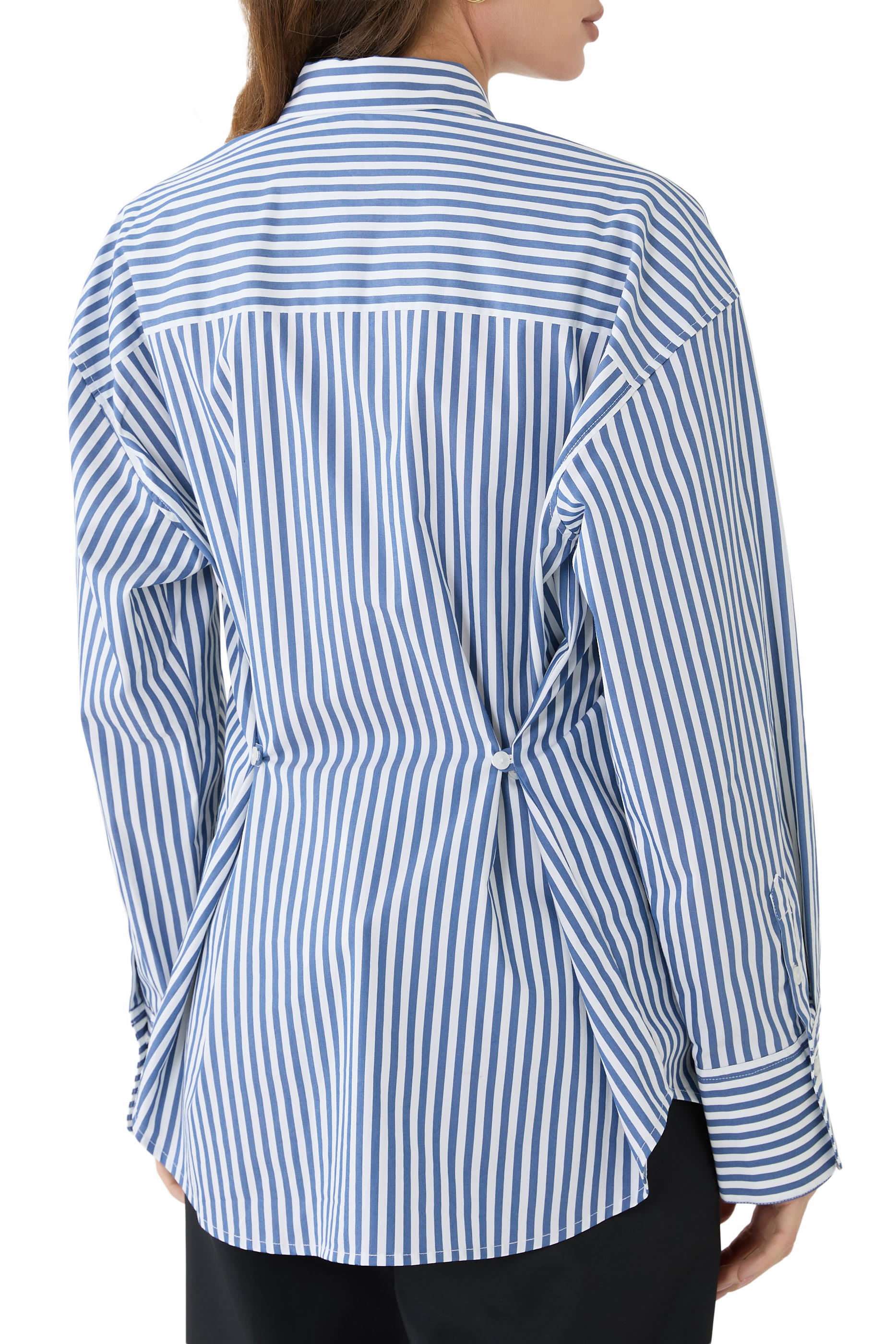 قميص بقصة فضفاضة بوبلين