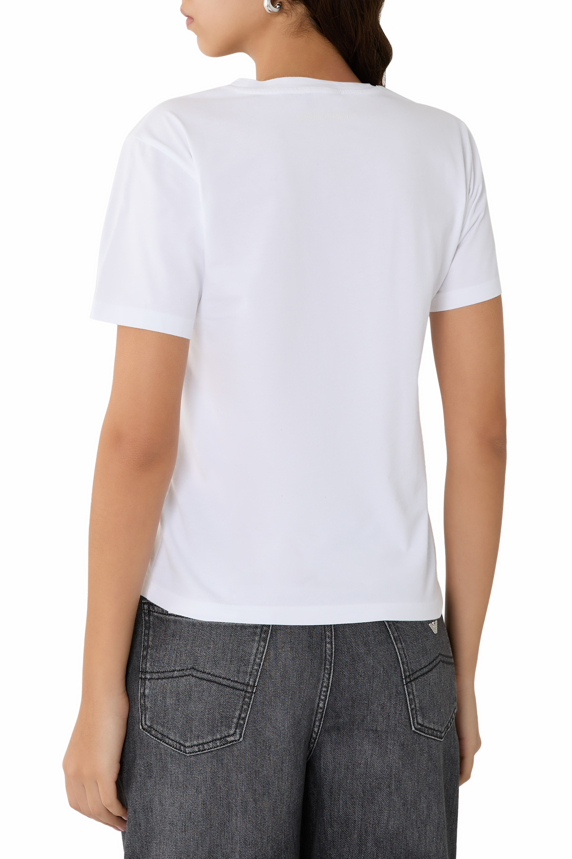 تيشيرت بشعار الماركة جيرسيه أي أس في عضوي