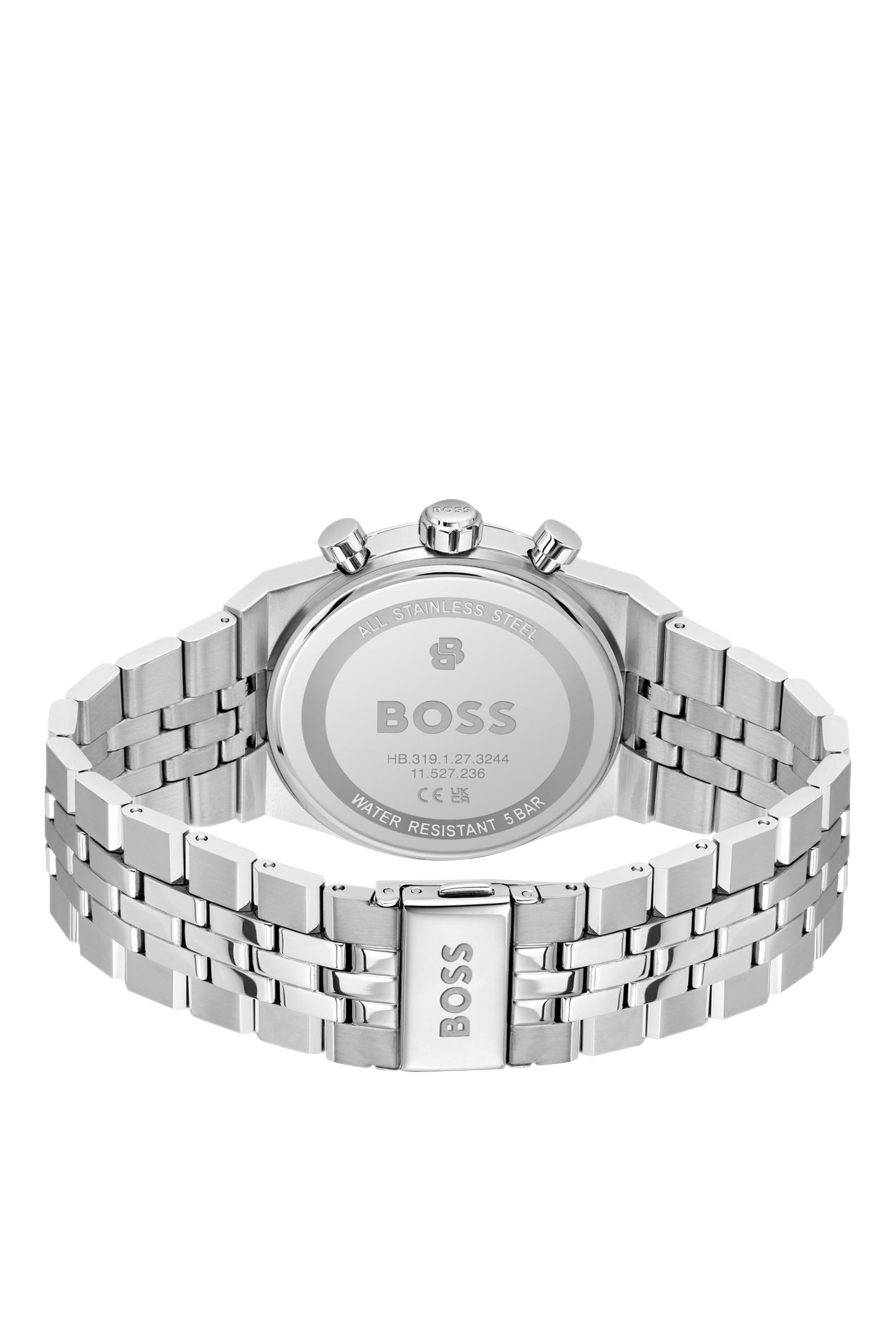  Candor Black-Dial Chronograph Watch with Fluted Bezel 