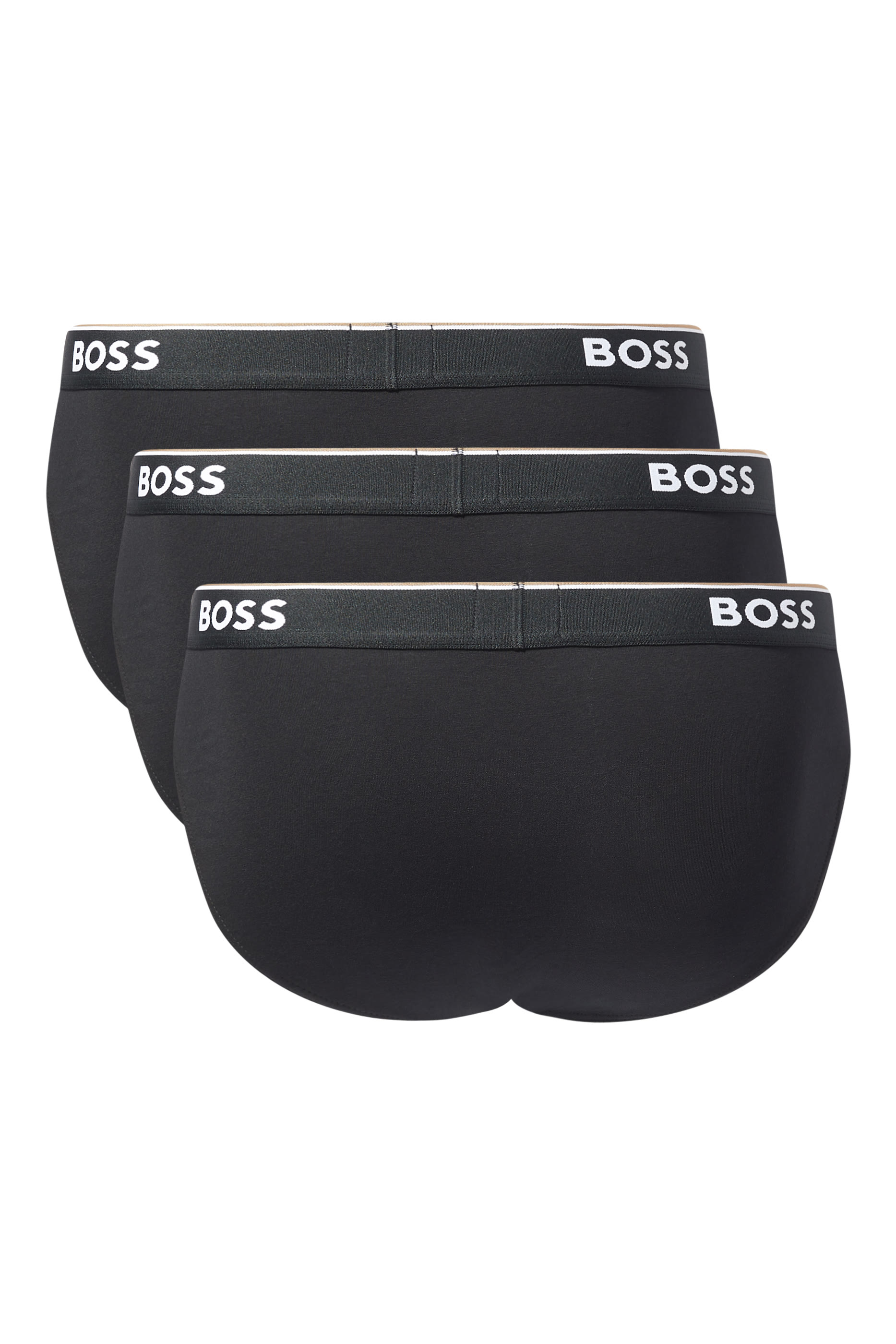 طقم سروال داخلي بشعار الماركة قطن، 3 قطع