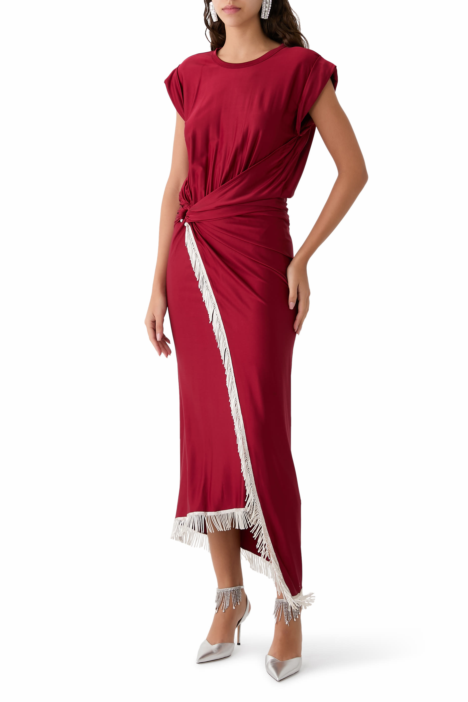 فستان طويل جيرسيه