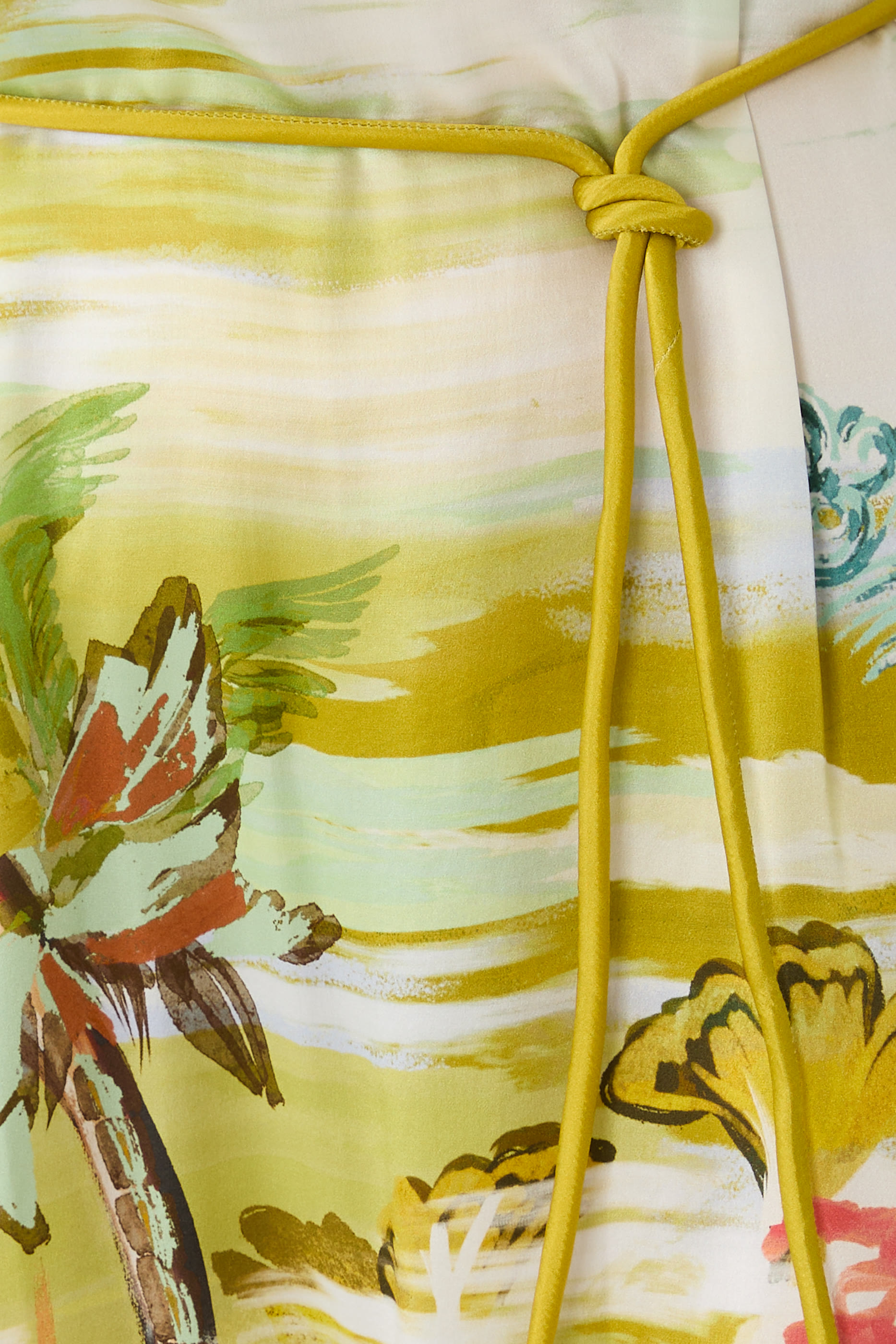 فستان جانغل بوغي متوسط الطول حرير