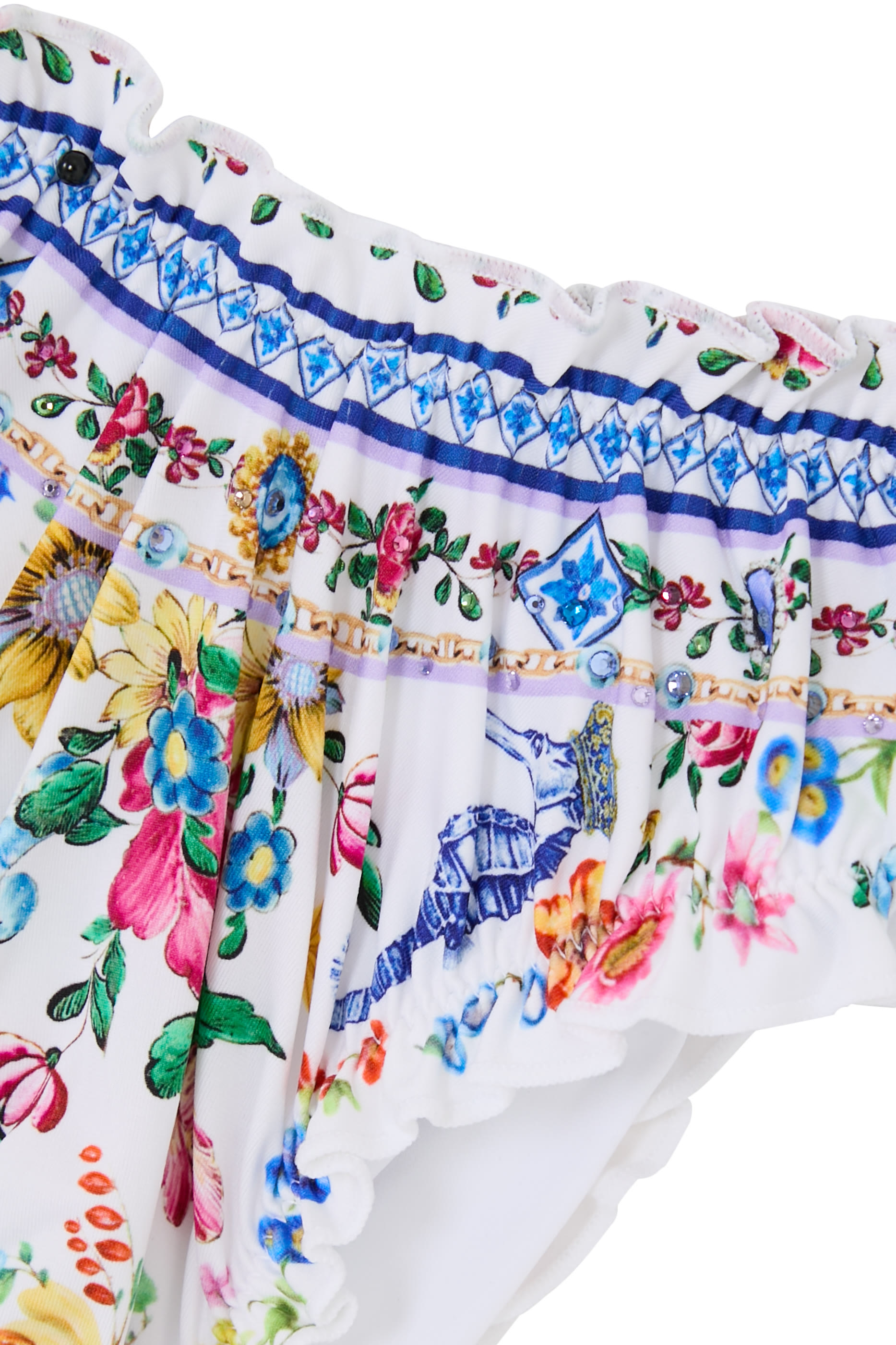 قطعة بيكيني سفلية تايلز دارلز مزينة بكشكش بربطة على الجانب