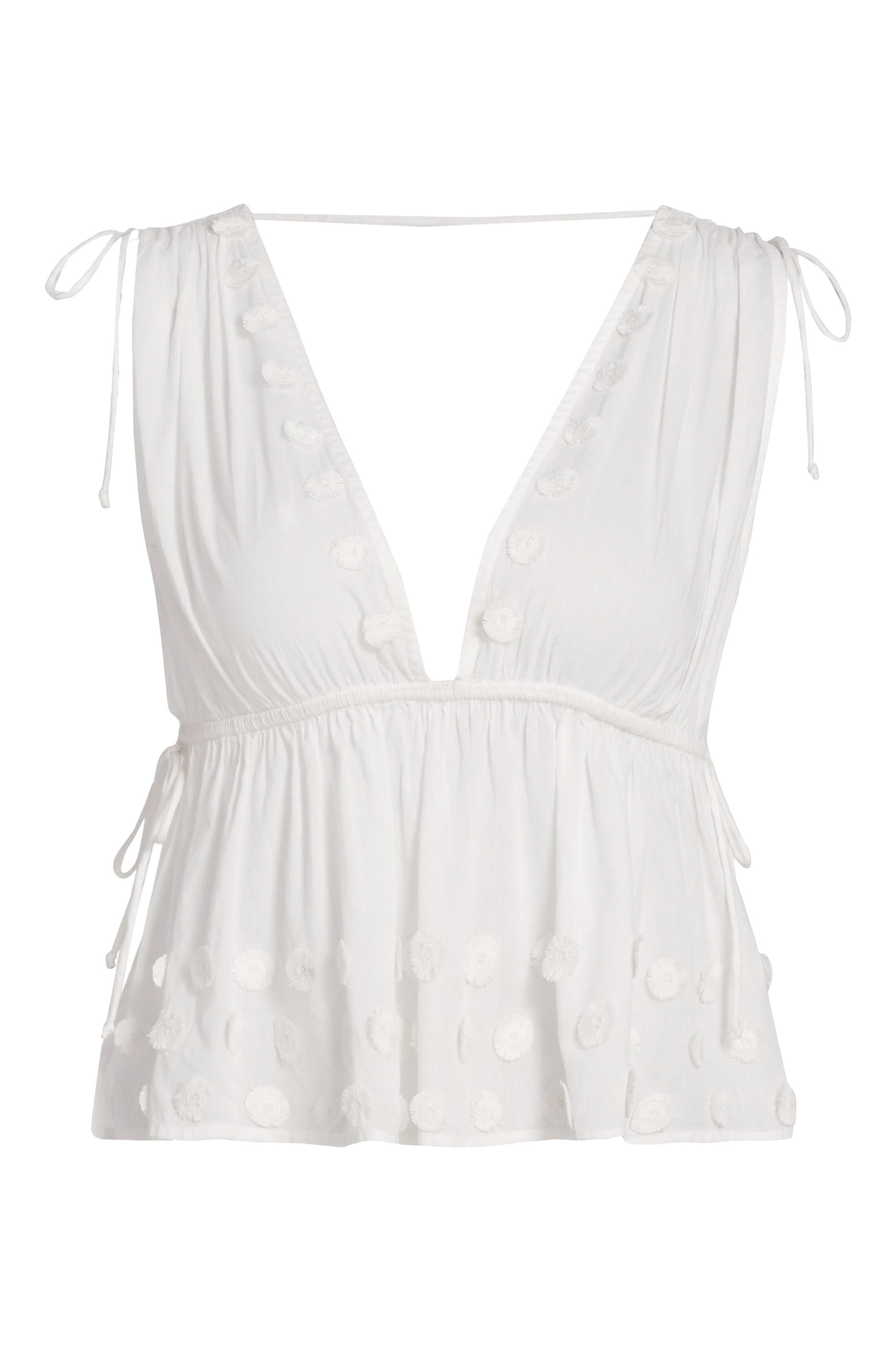 بلوزة أنيا بياقة V عميقة للإرتداء فوق ملابس السباحة