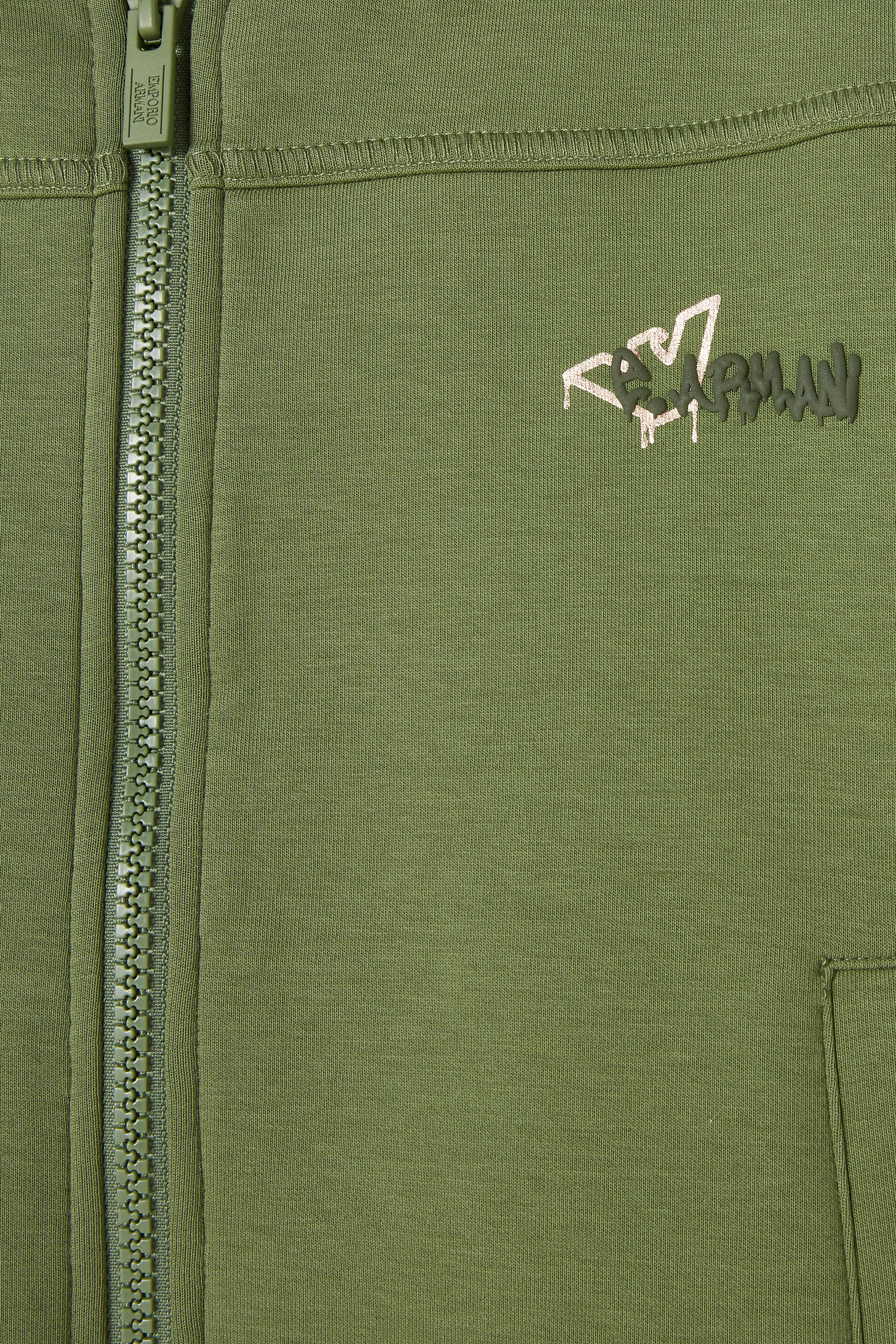 طقم بدلة رياضية بسحاب وشعار الماركة للأطفال