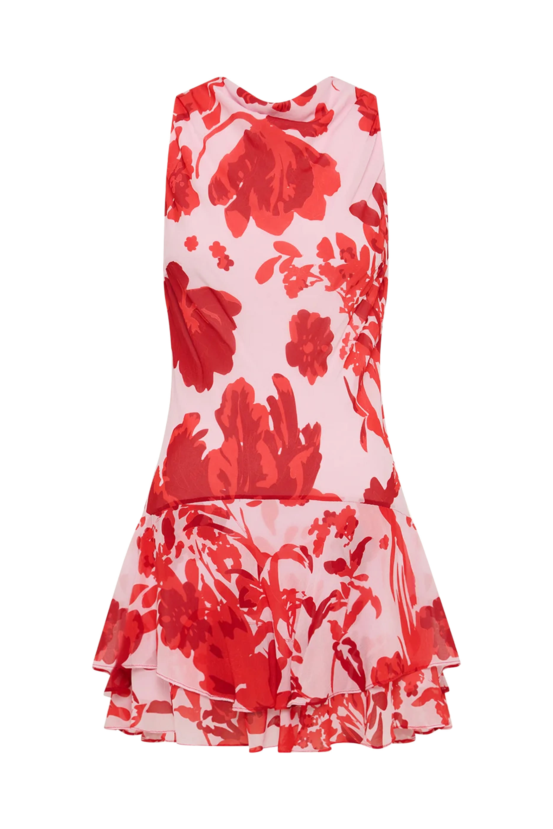 فستان ألينا قصير بكشكش