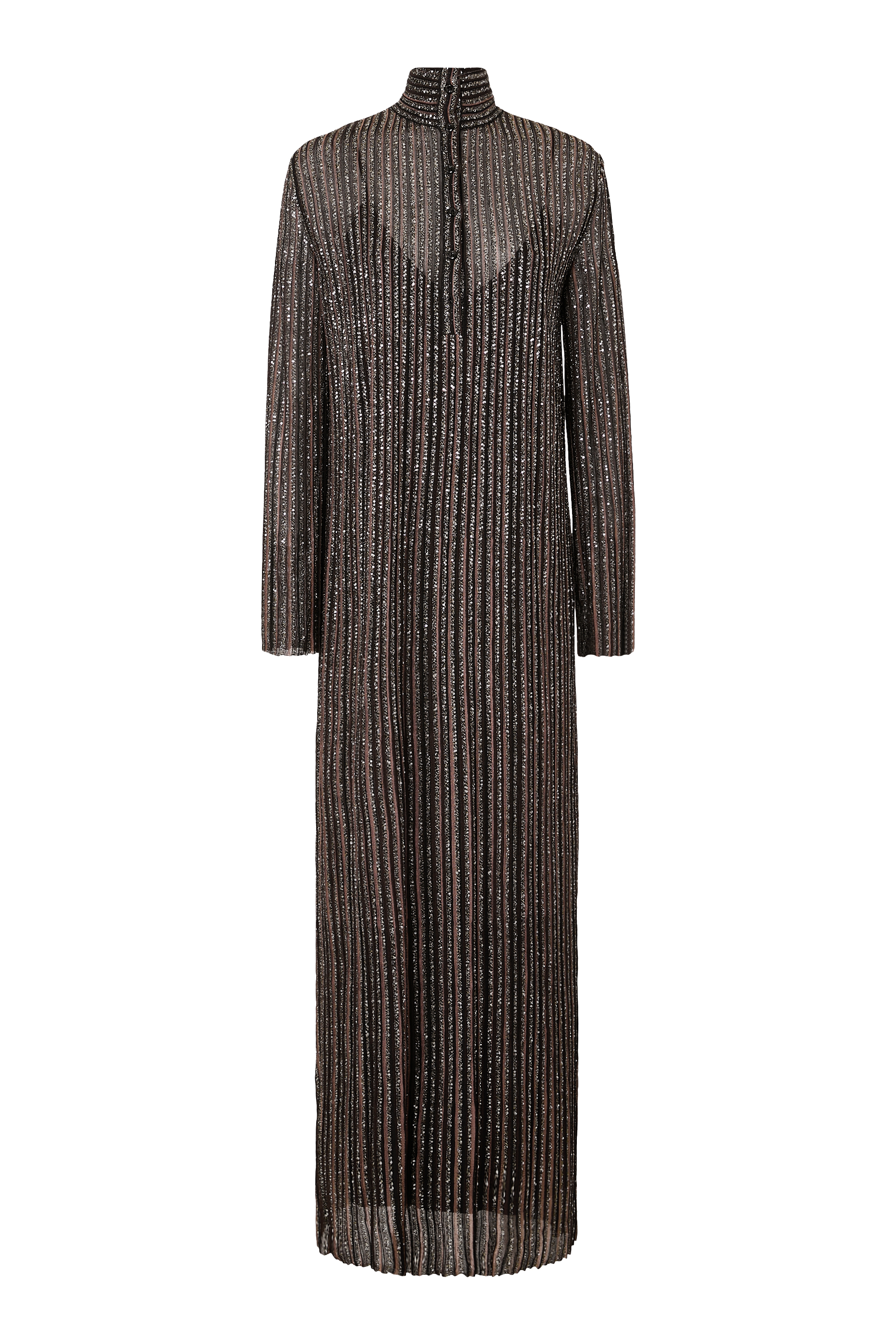 فستان منسوج مطرز جزئيا بترتر