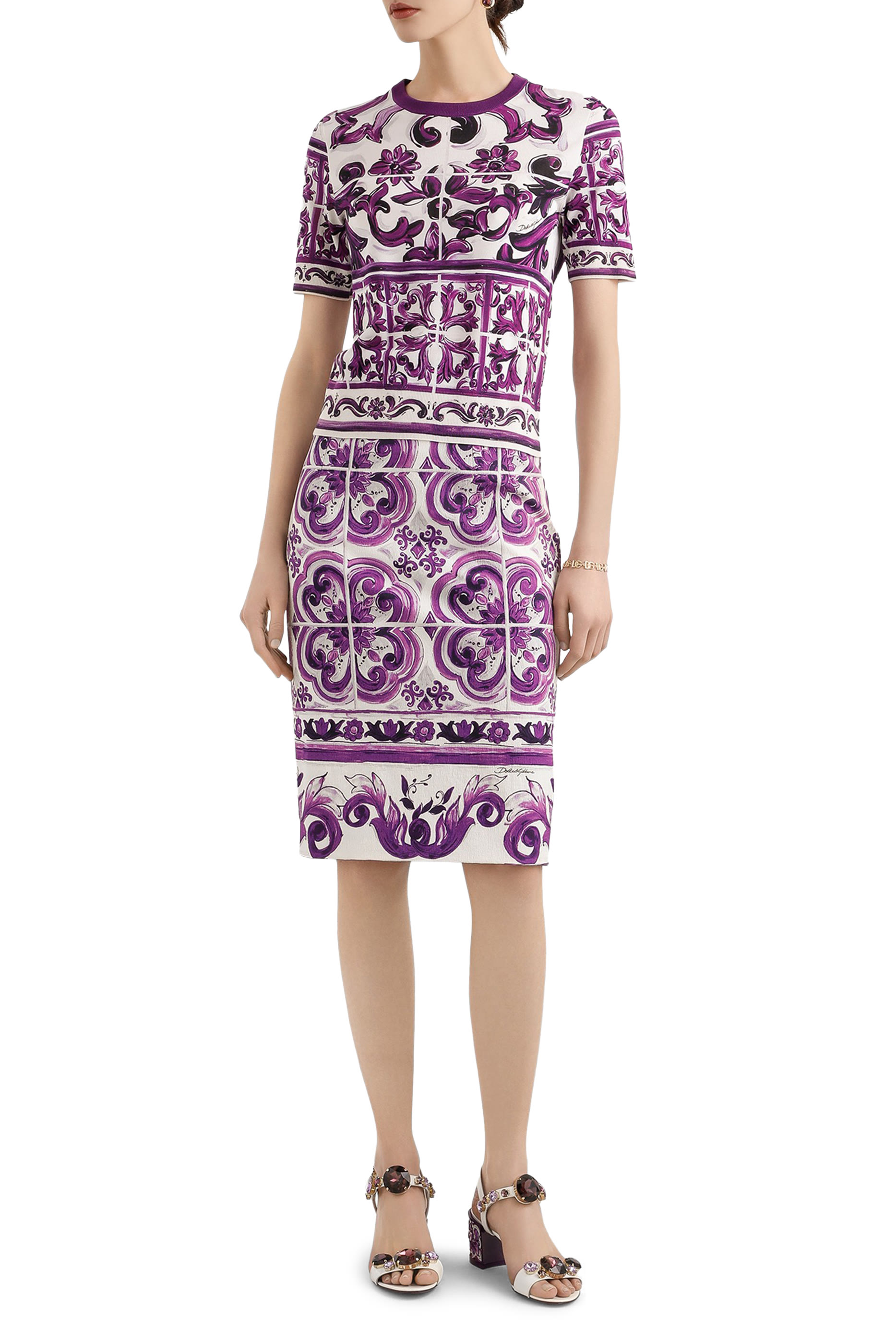 سترة بطبعة مايوليكا حرير