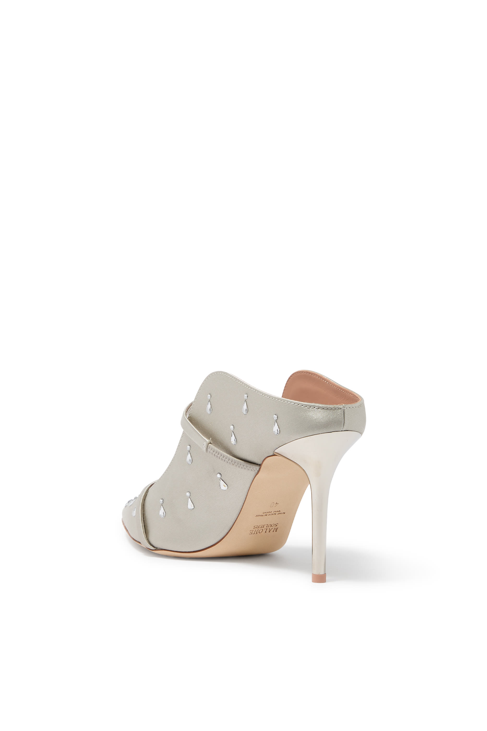 حذاء 85 مفتوح من الخلف بمقدمة مدببة جلد