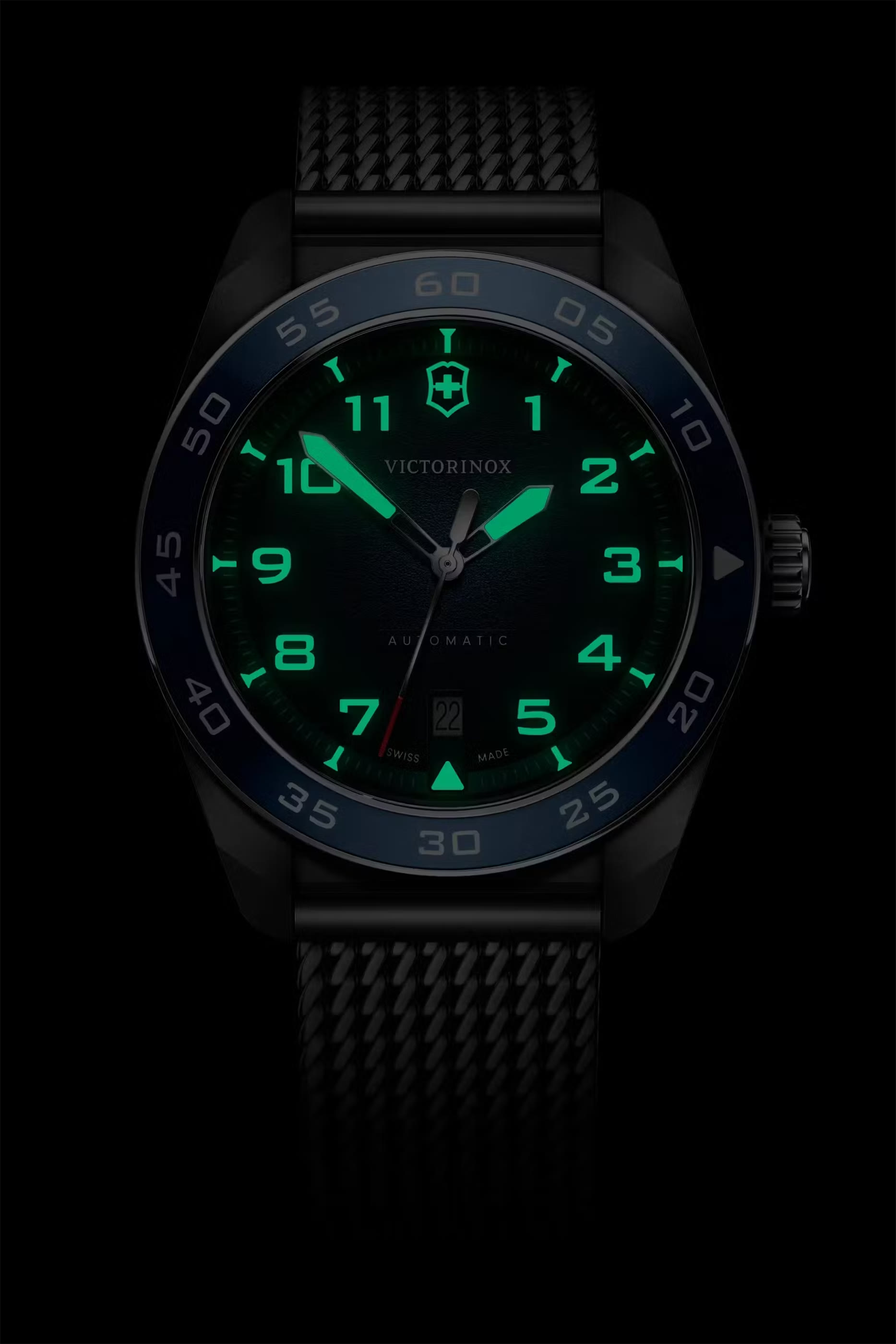 طقم ساعة أوتوماتيكية وسكين الجيش السويسري 