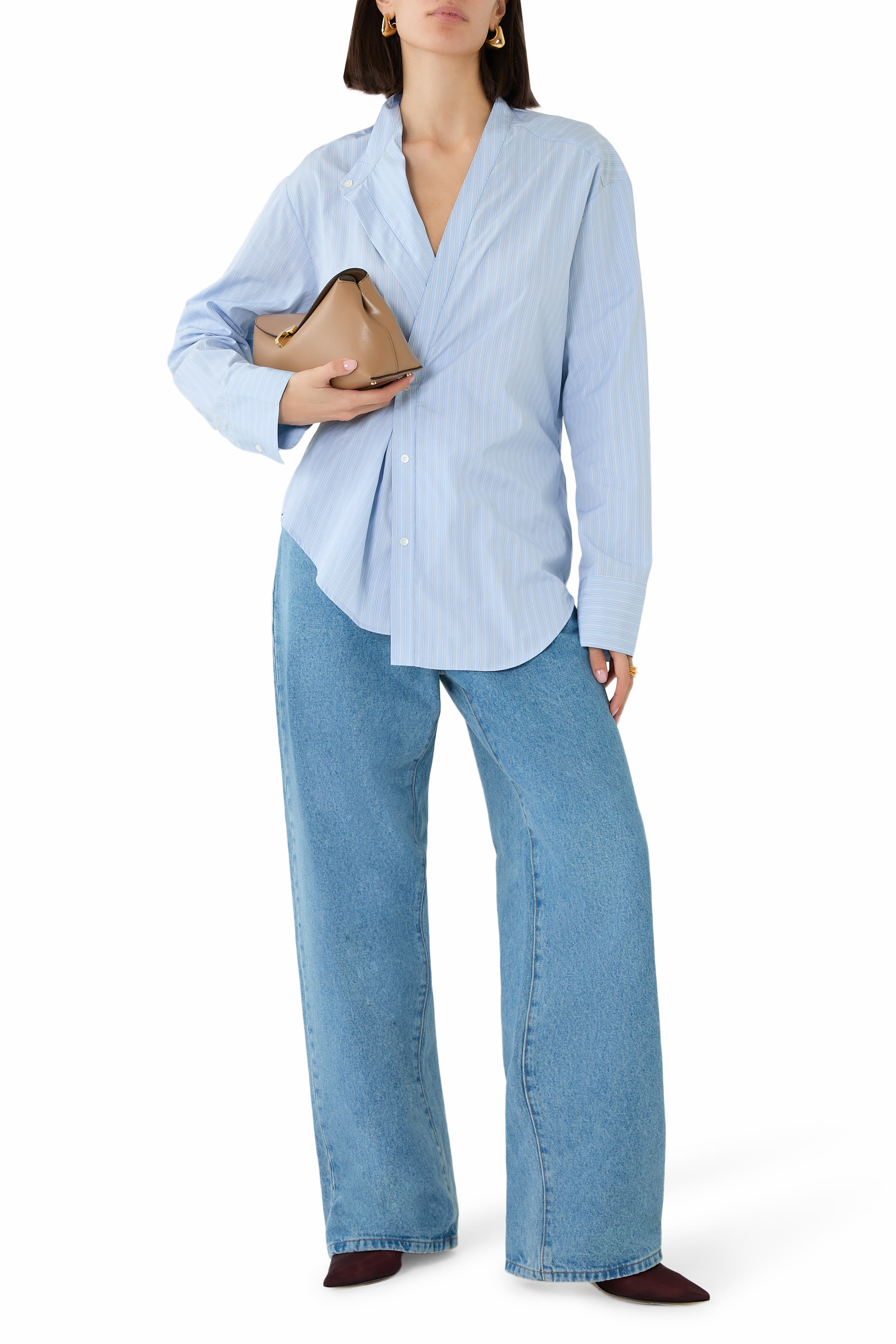 بنطال جينز فضفاض دنيم