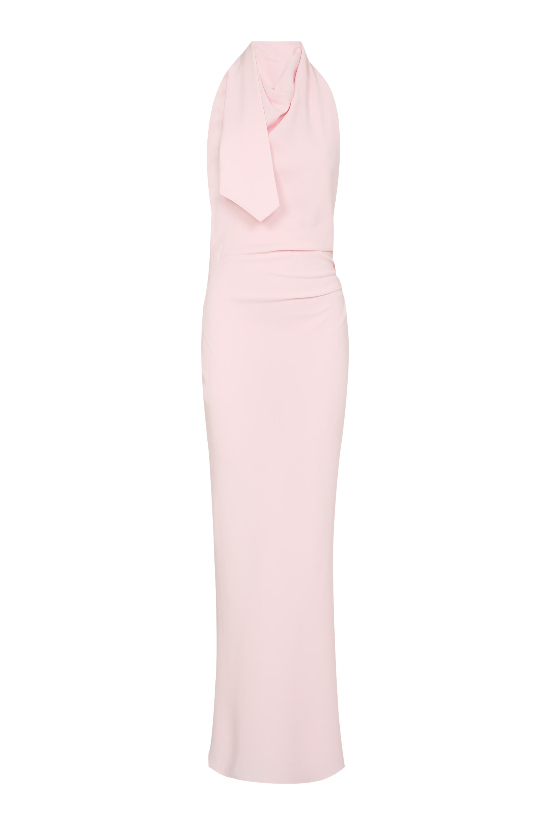 فستان طويل برباط حول الرقبة كريب