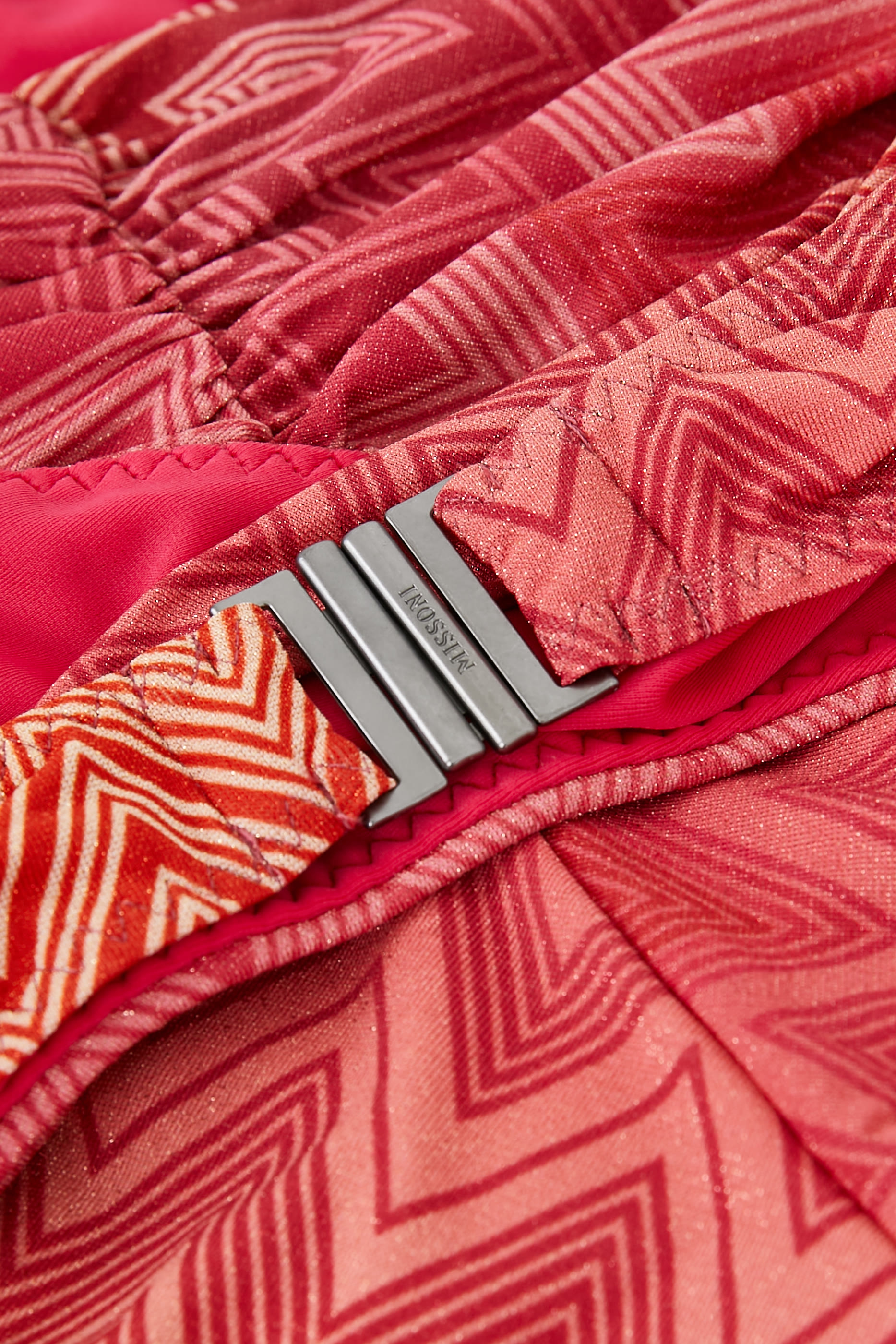 طقم بيكيني مار بتصميم باندو بأربطة بنقشة خطوط متعرجة ليكرا لوركس