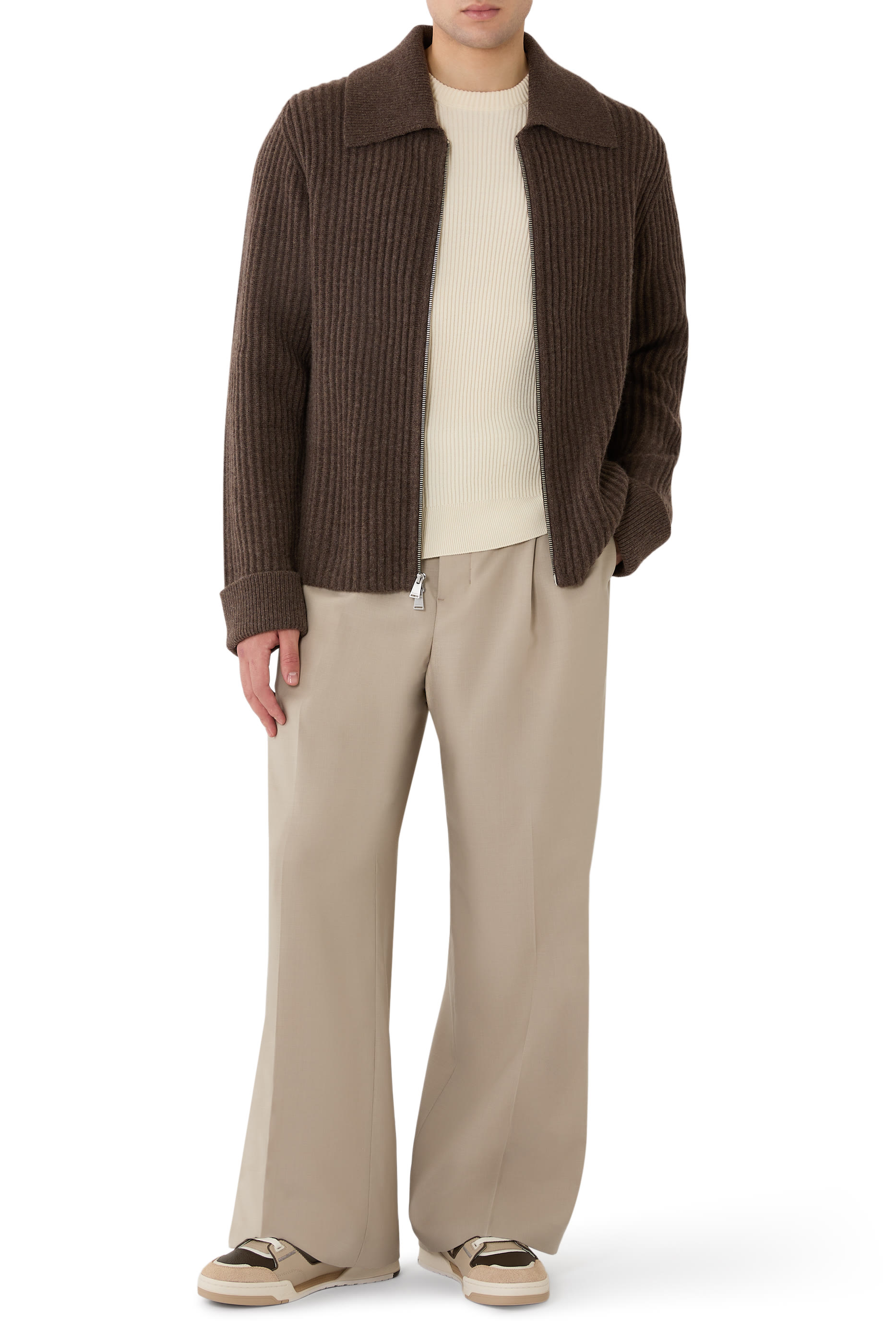 جاكيت جيف بسحاب كشمير