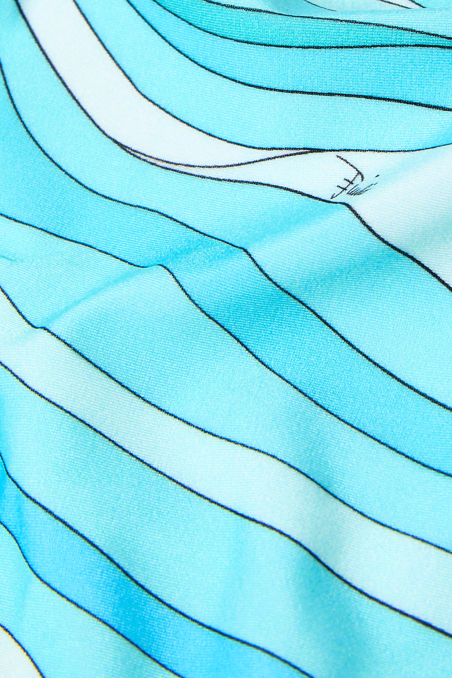 قطعة بيكيني سفلية بطبعة مارمو وربطات عند الجوانب