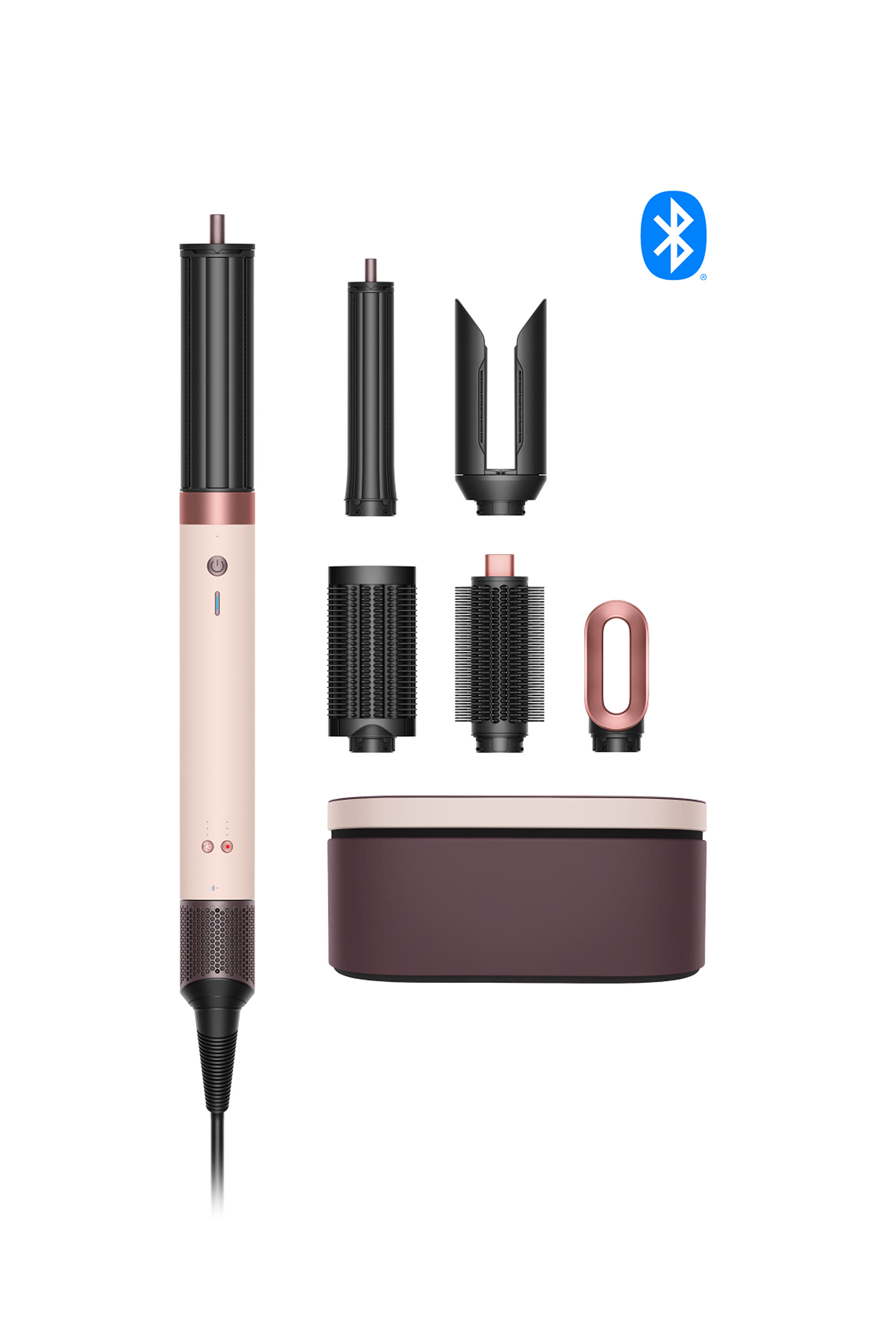 مجفف ومصفف شعر اير راب جديد متعدد الاستخدامات بتقنية كواندا 2x للشعر المستقيم والمموج