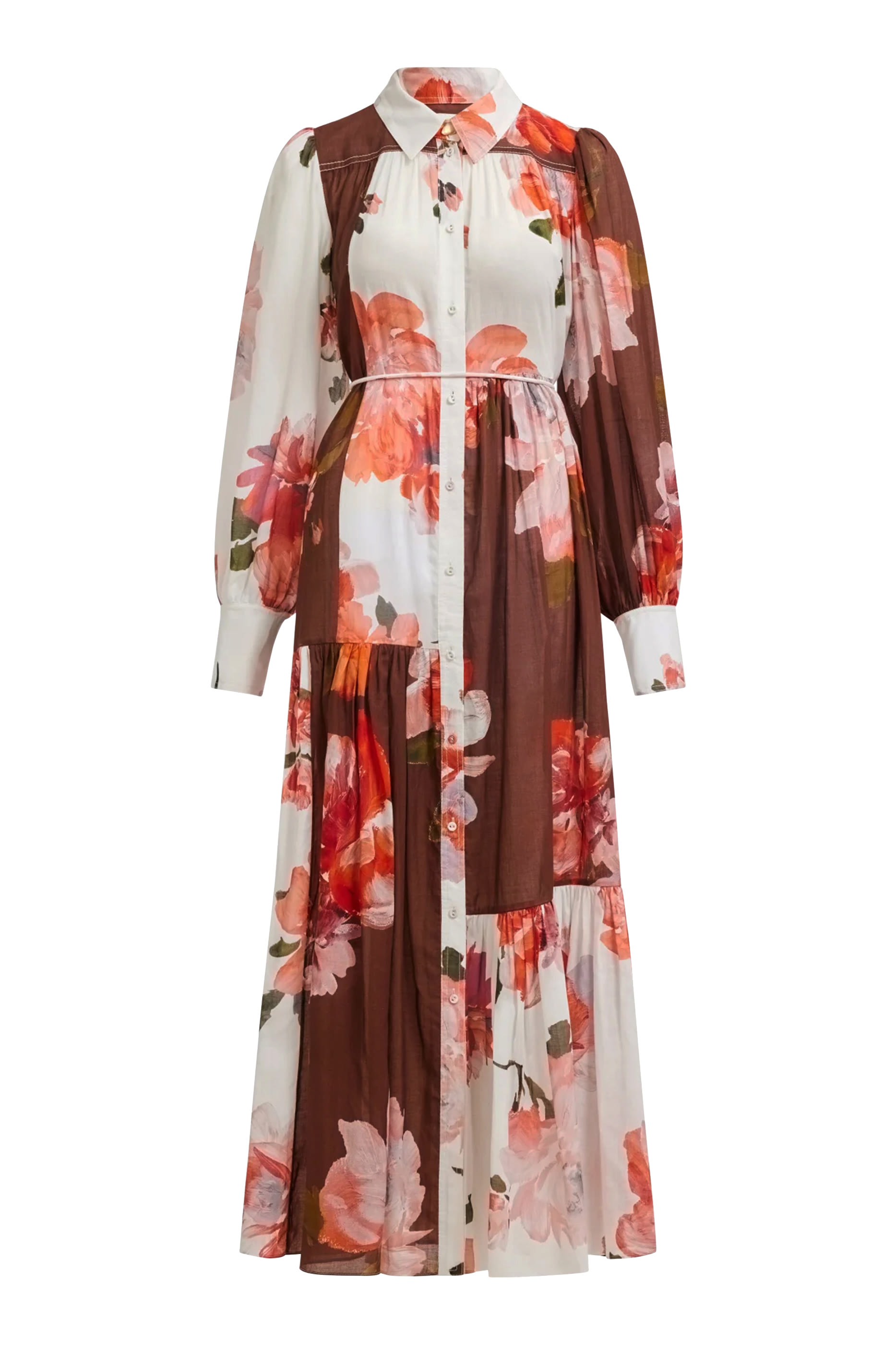 فستان إسبريت طويل بكشكش 