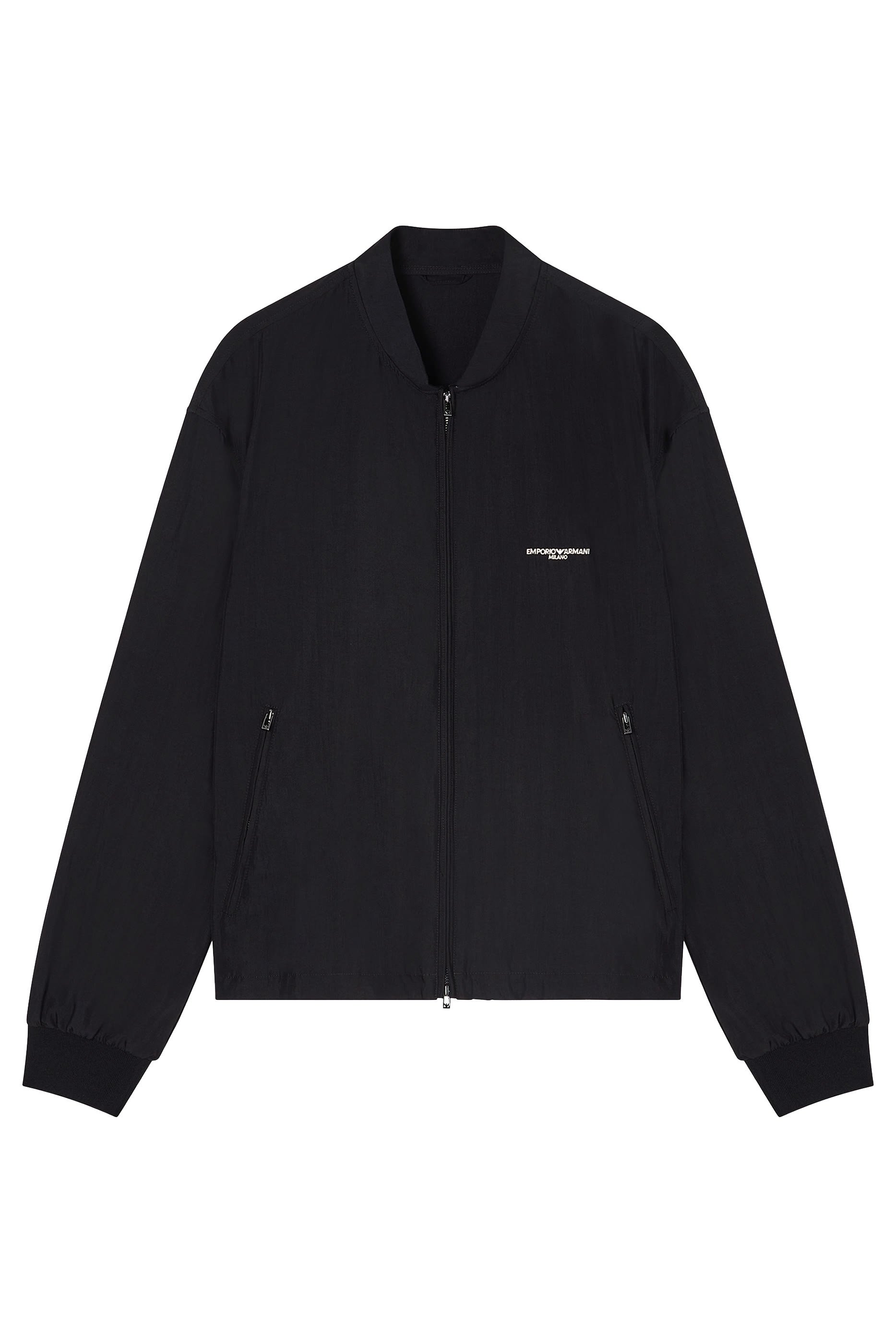 جاكيت فضفاض بطبعة شعار الماركة بحجم صغير نايلون