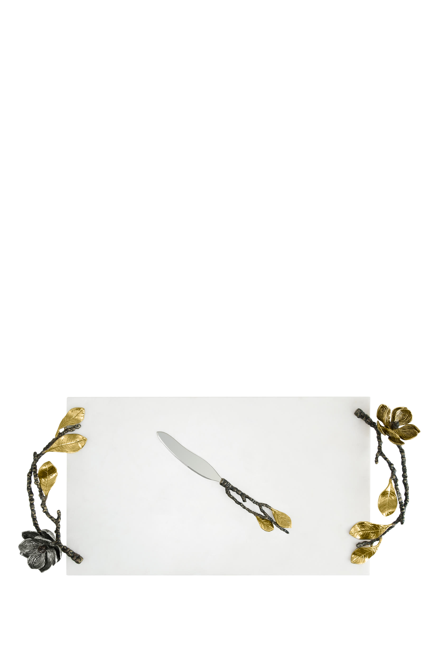 Vintage Bloom Cheese Board with Knife