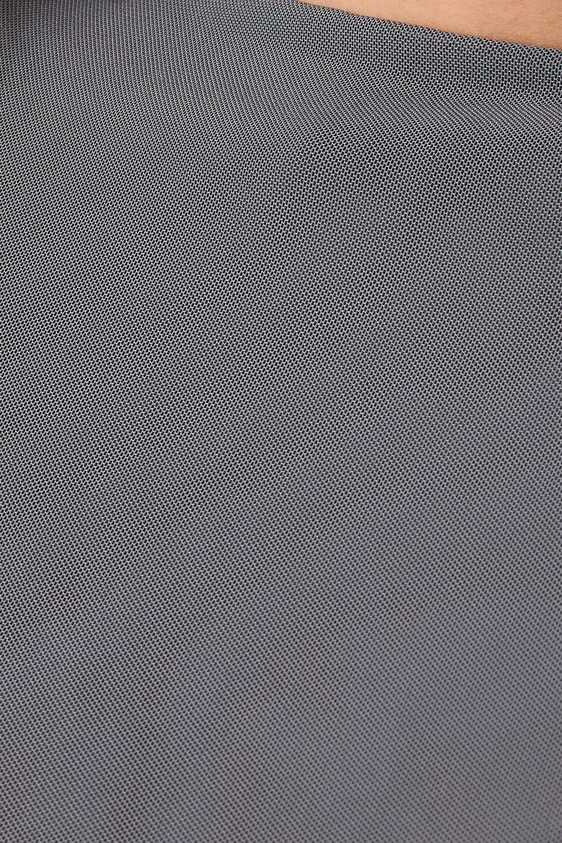 بودي سوت بياقة بتصميم قارب قماش شبكي