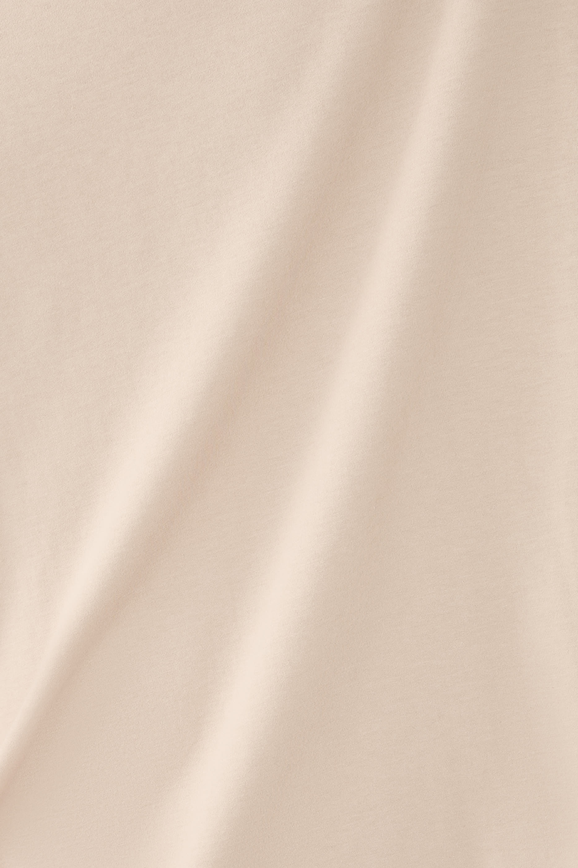 تيشيرت بقصة فضفاضة بياقة ضيقة جيرسيه فاخر ثقيل