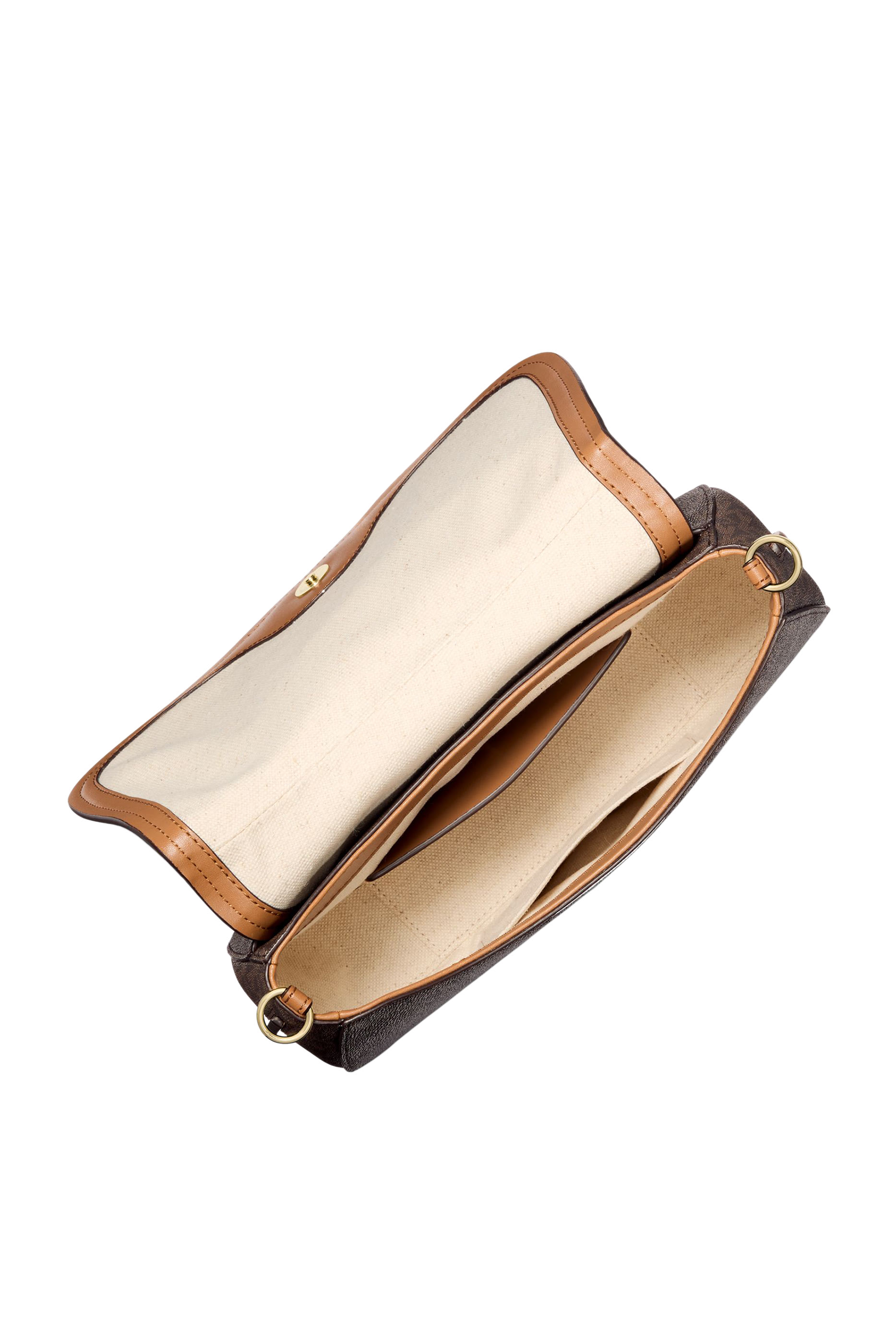 حقيبة كتف نوليتا متوسطة قابلة للتعديل قنب بنقشة شعار الماركة 