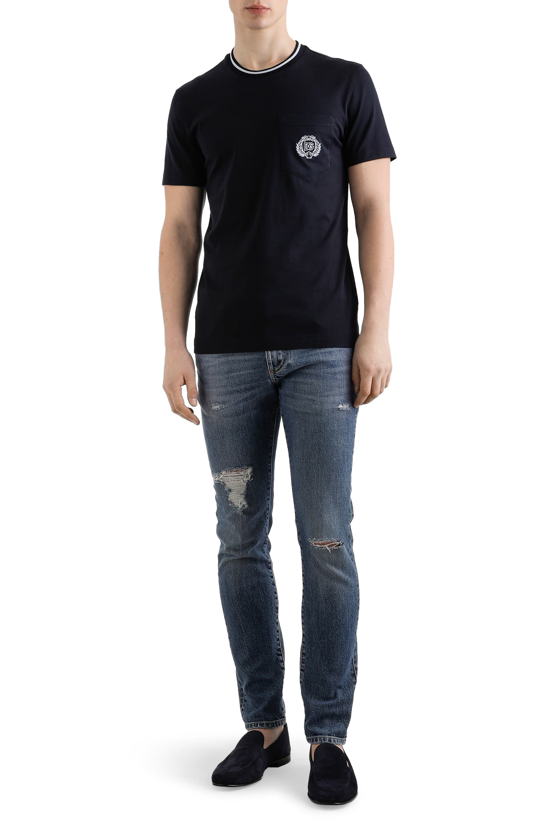 تيشيرت بشعار الماركة قطن