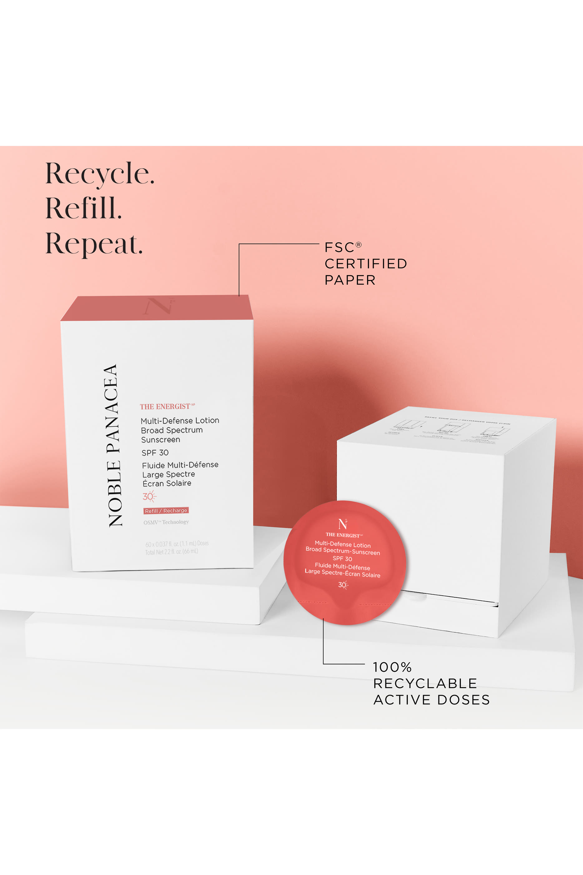 عبوة إعادة ملء لوشن ذا إينرجيست متعدد الفعالية بعامل حماية SPF30