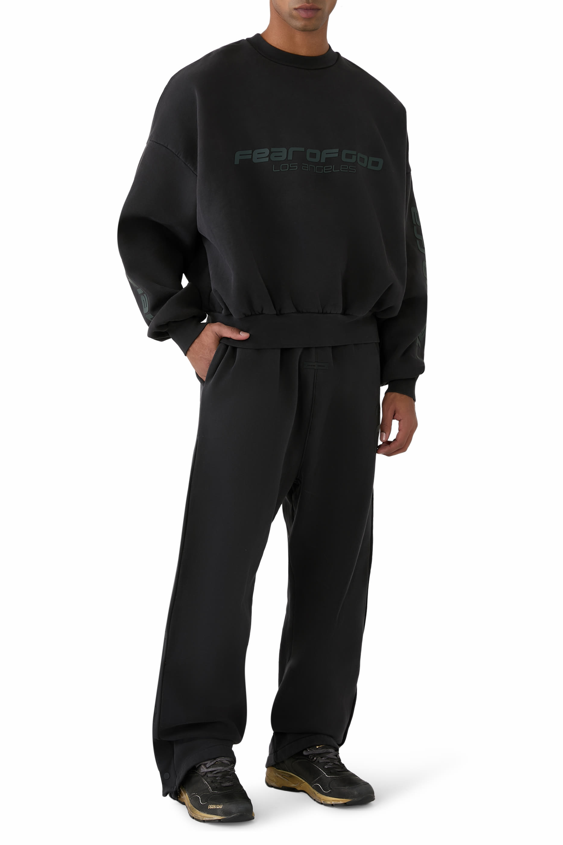 سويت شيرت لوس أنجلز قصير صوف ثقيل