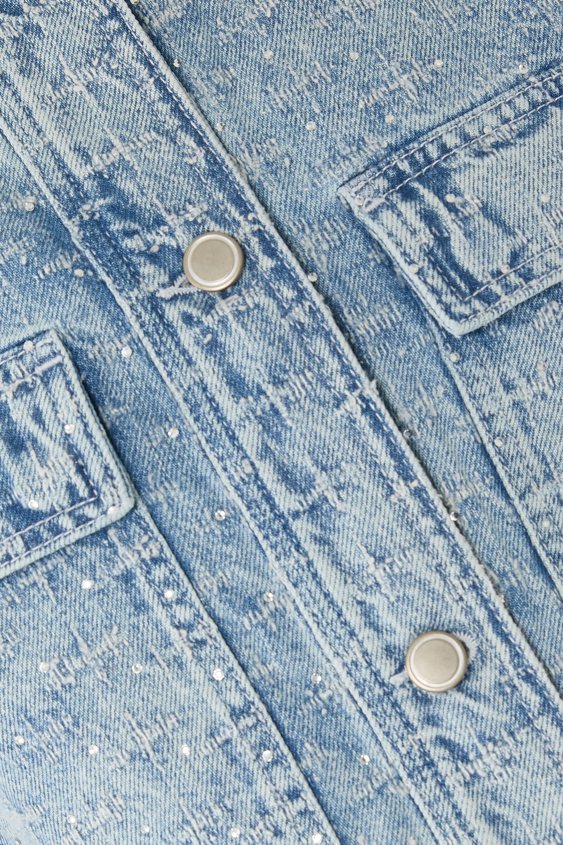 جاكيت دنيم مزين بكريستال