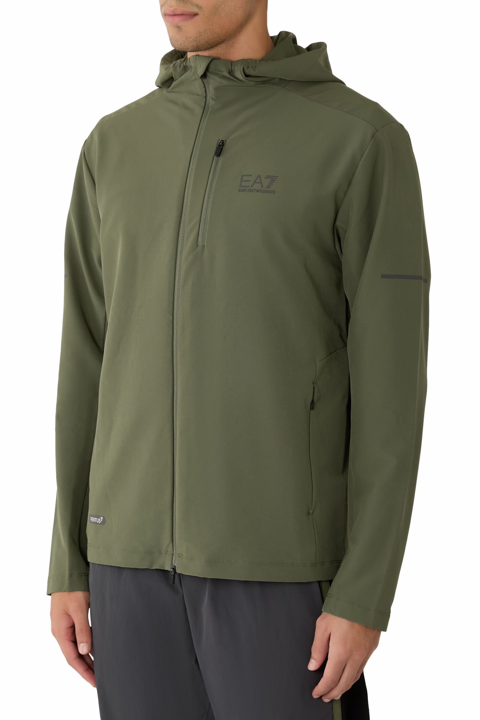 هودي بنمط سويت شيرت بغطاء رأس وشعار الماركة