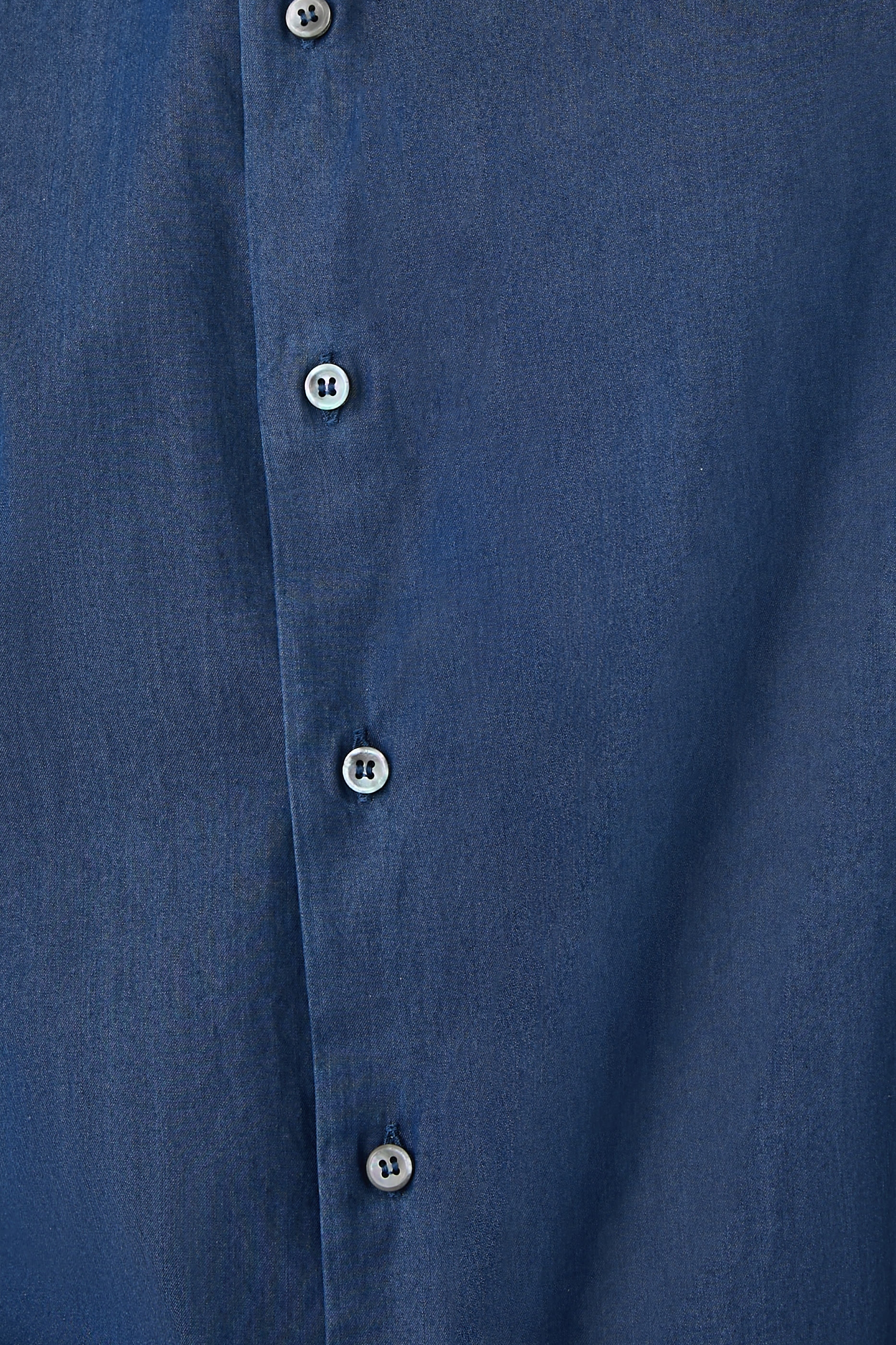 قميص بصف أزرار مخفي قطن دنيم