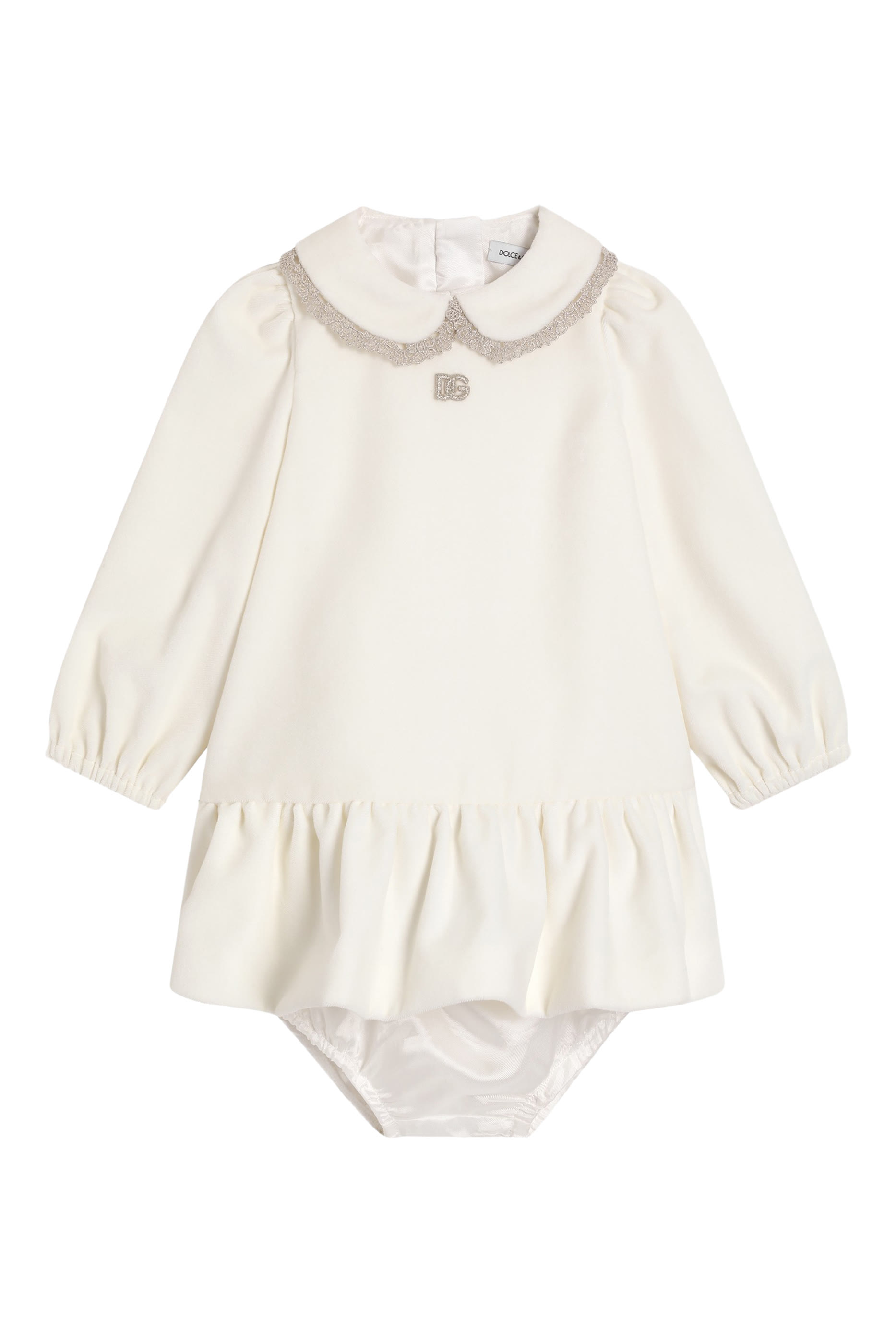 فستان مع سروال تحتي مخمل ناعم للأطفال