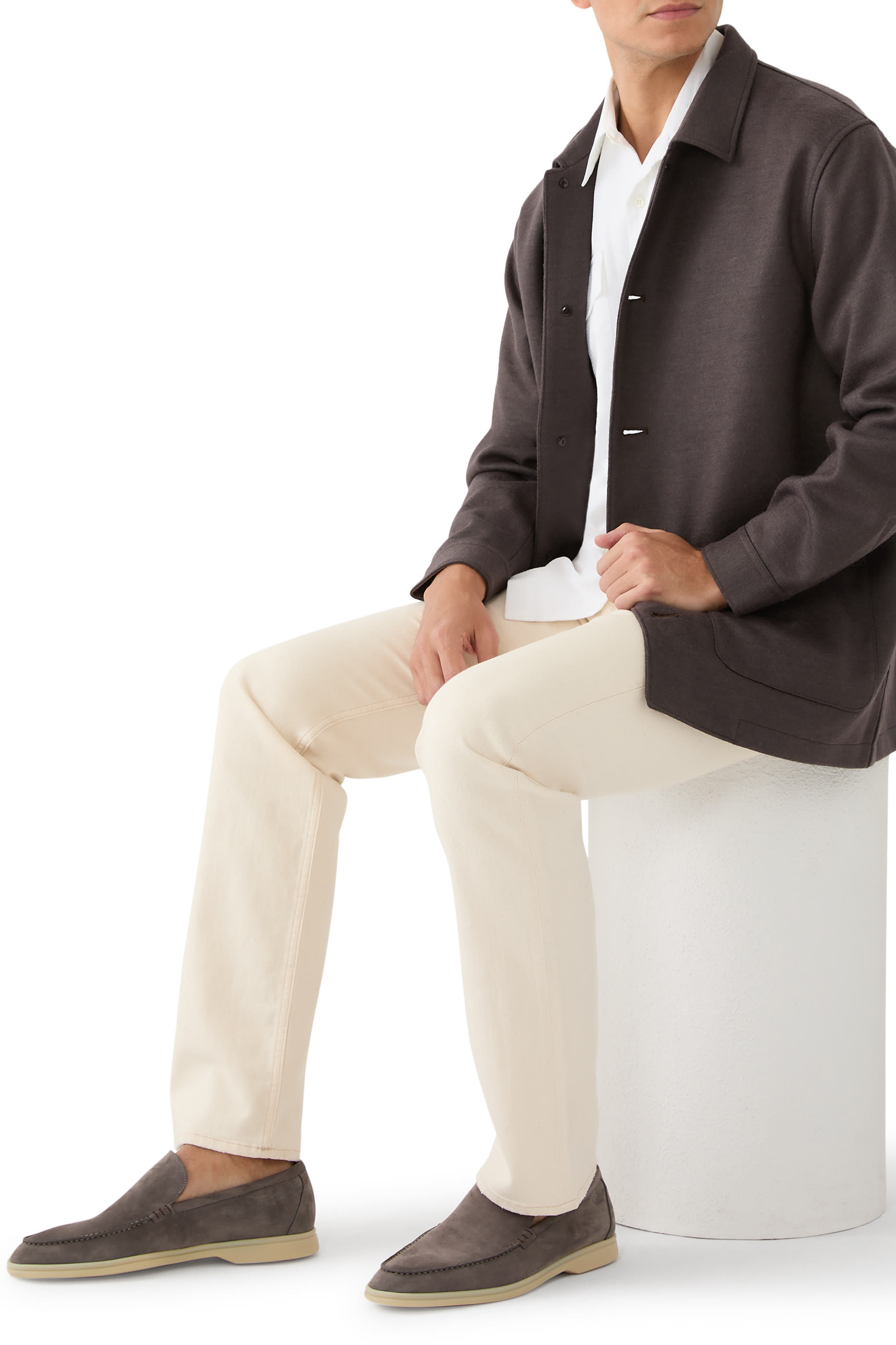 حذاء سهل الإرتداء جلد وشمواه