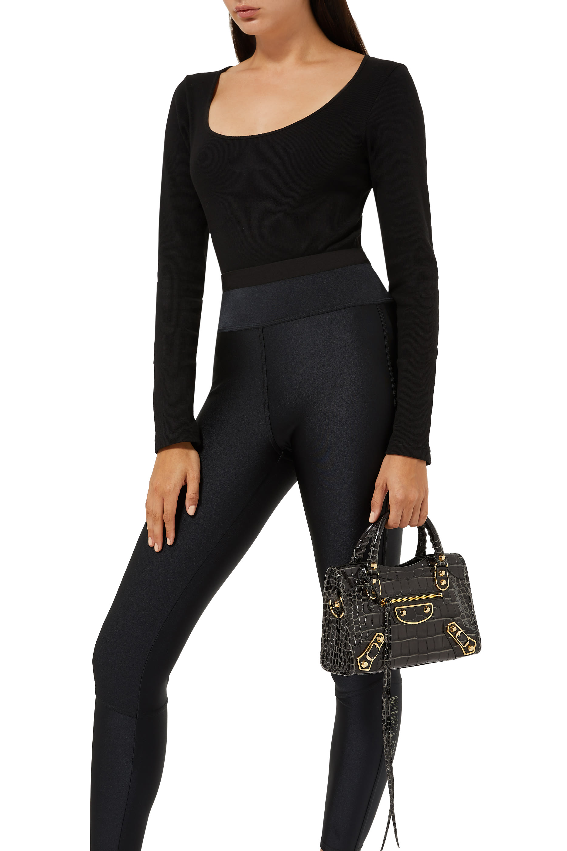 حقيبة سيتي صغيرة بحافة لامعة