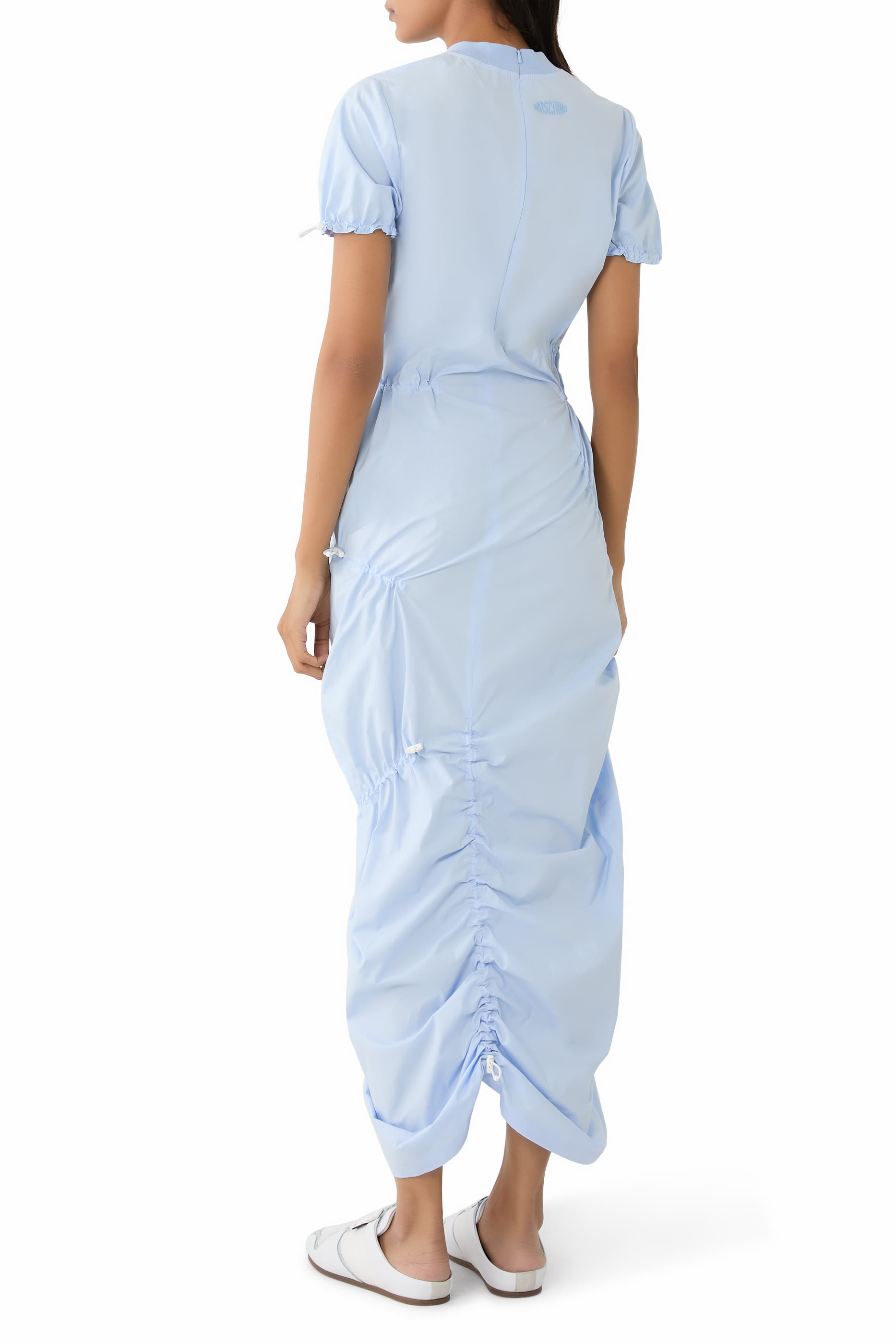 فستان قطن بوبلين مطاطي