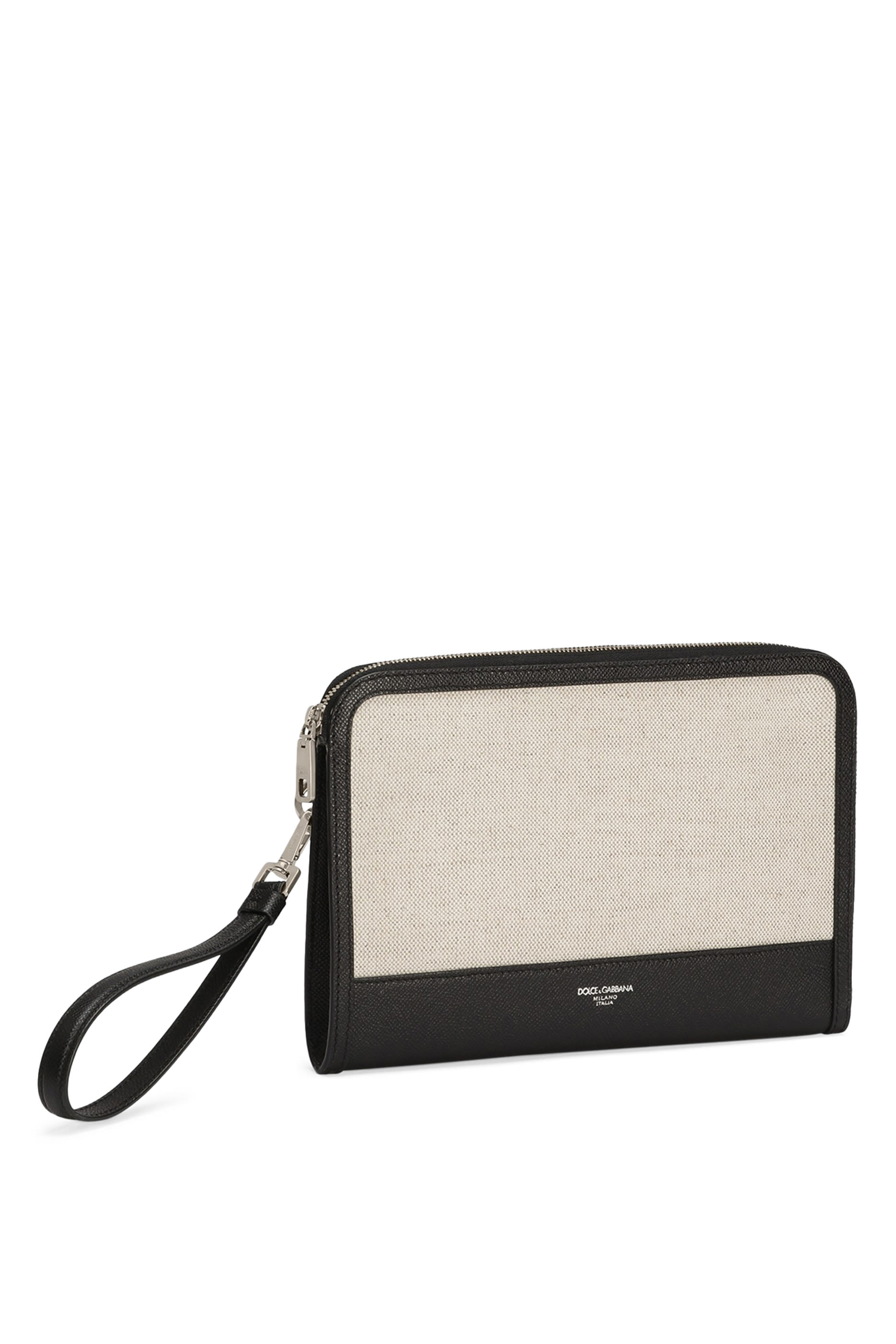 حقيبة صغيرة بشعار الماركة قماش قنب