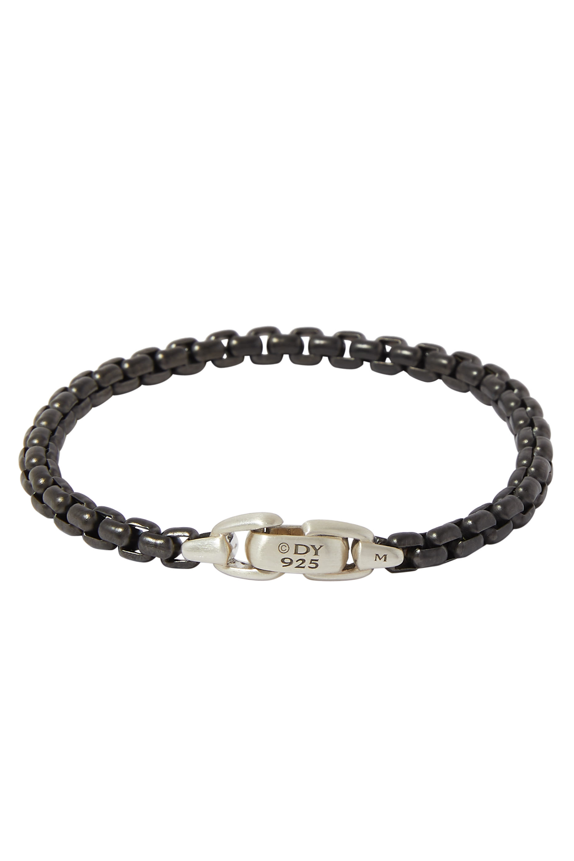 سوار بتصميم سلسلة ستانلس ستيل بحلقات مكعبة