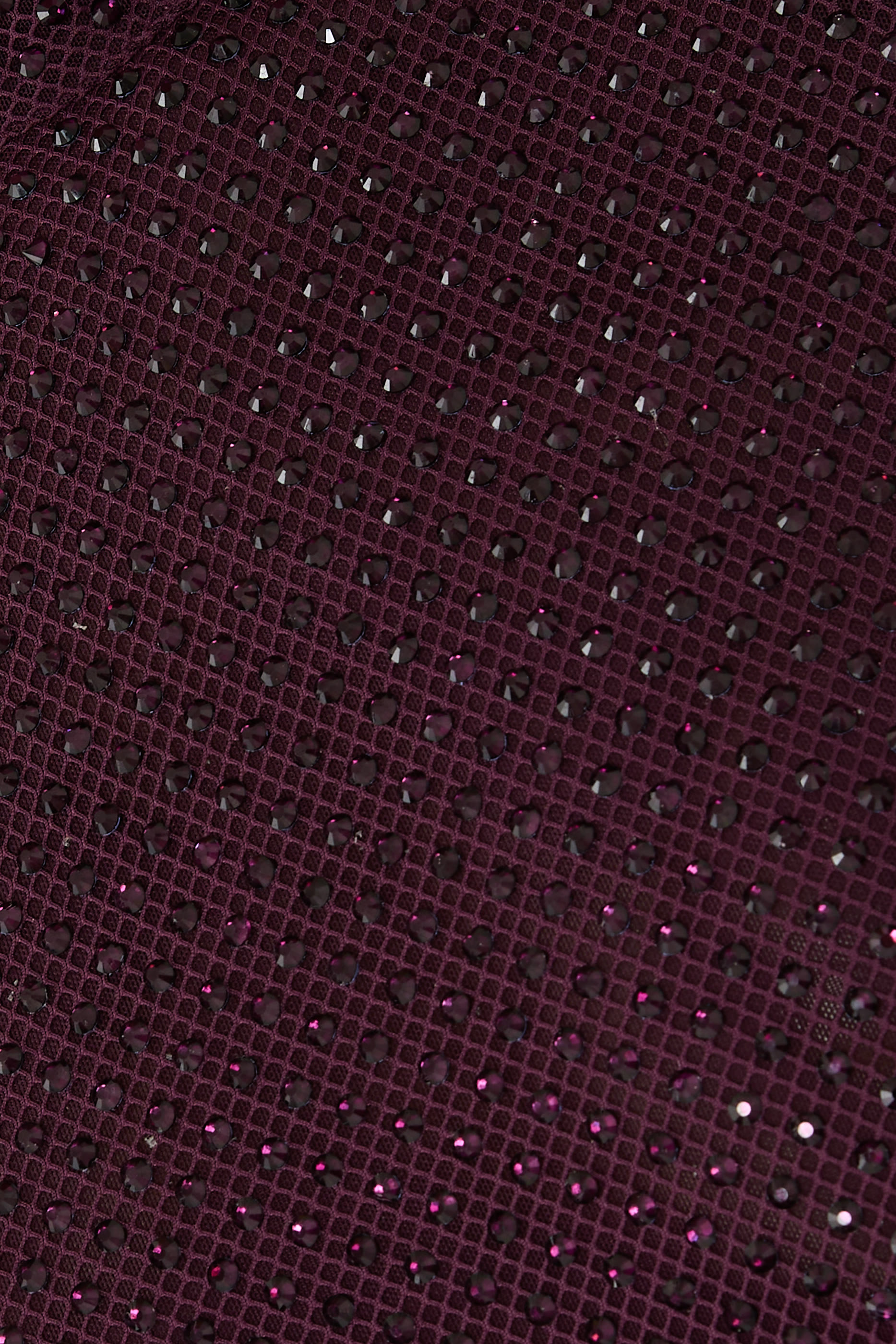 فستان متوسط الطول قماش شبكي بأحجار الراين