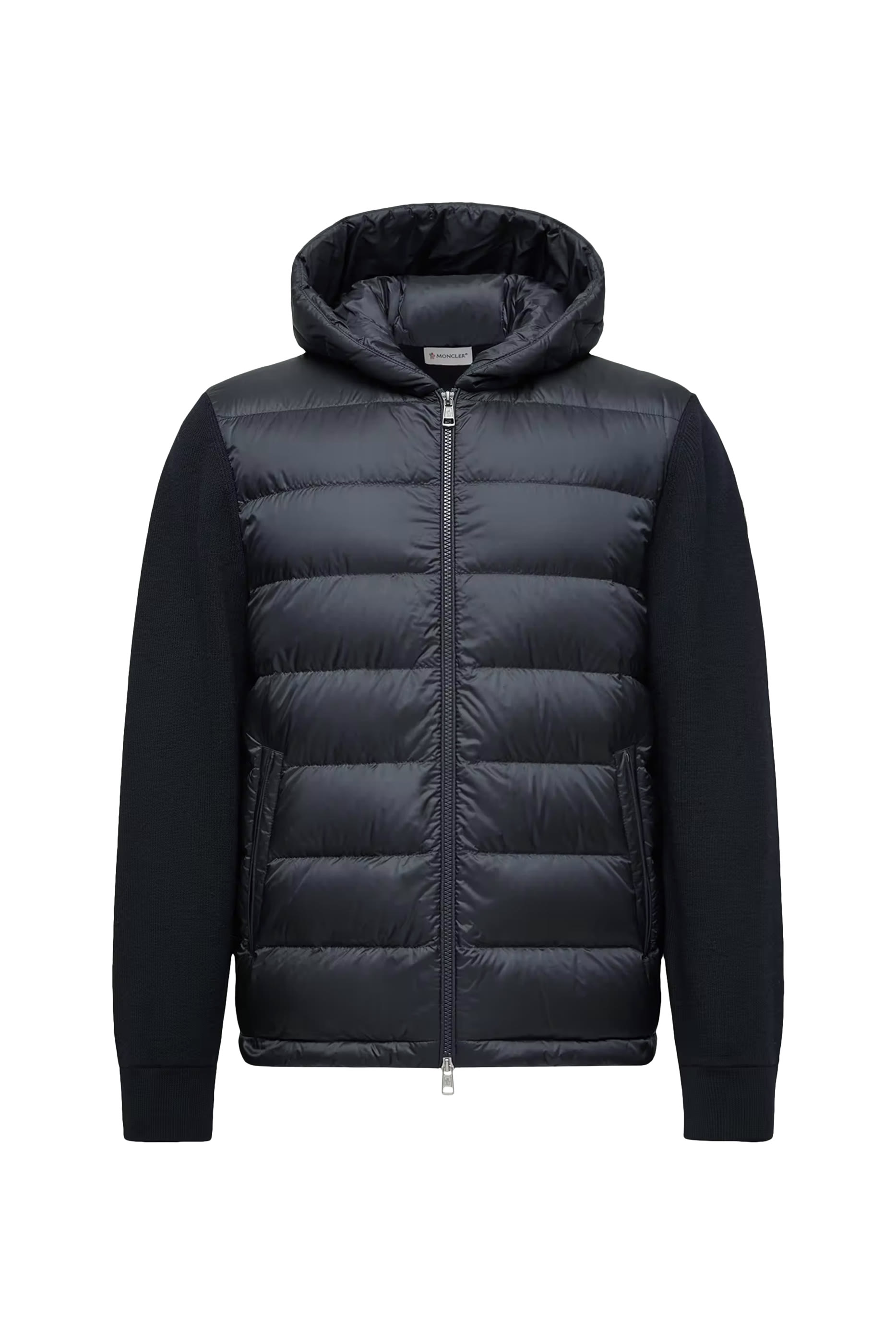 Padded Wool Zip-Up Hoodie