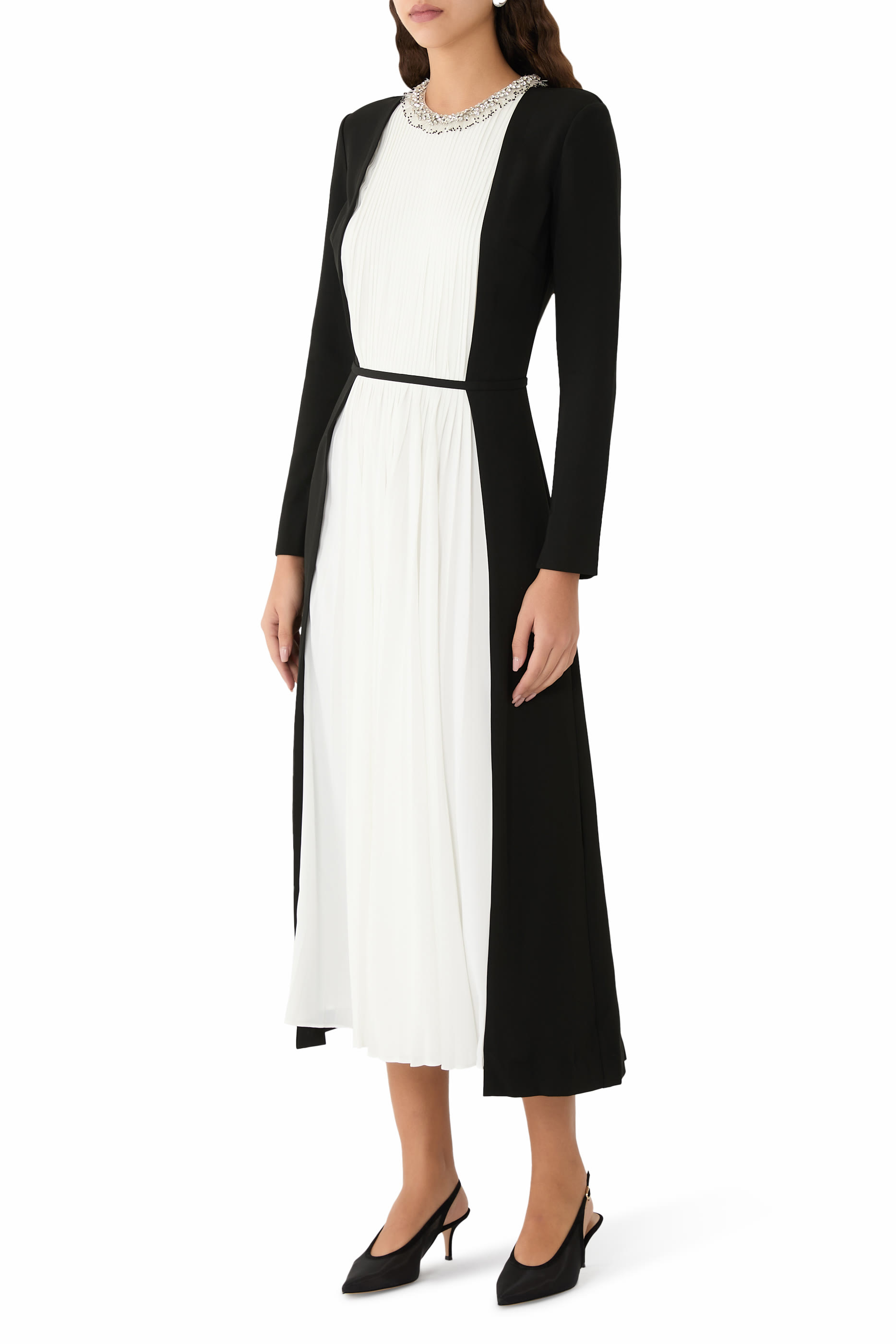 فستان إسثر مزين متوسط الطول