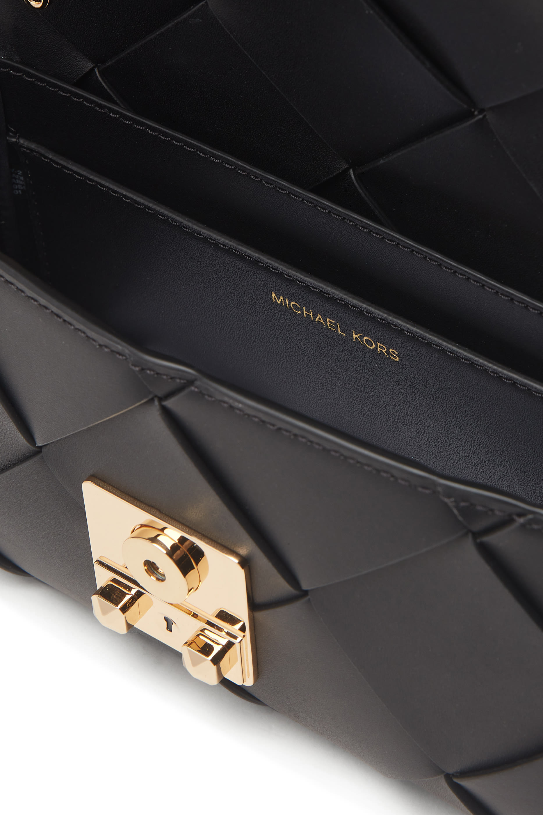 حقيبة كتف تريبيكا صغيرة جلد منسوج