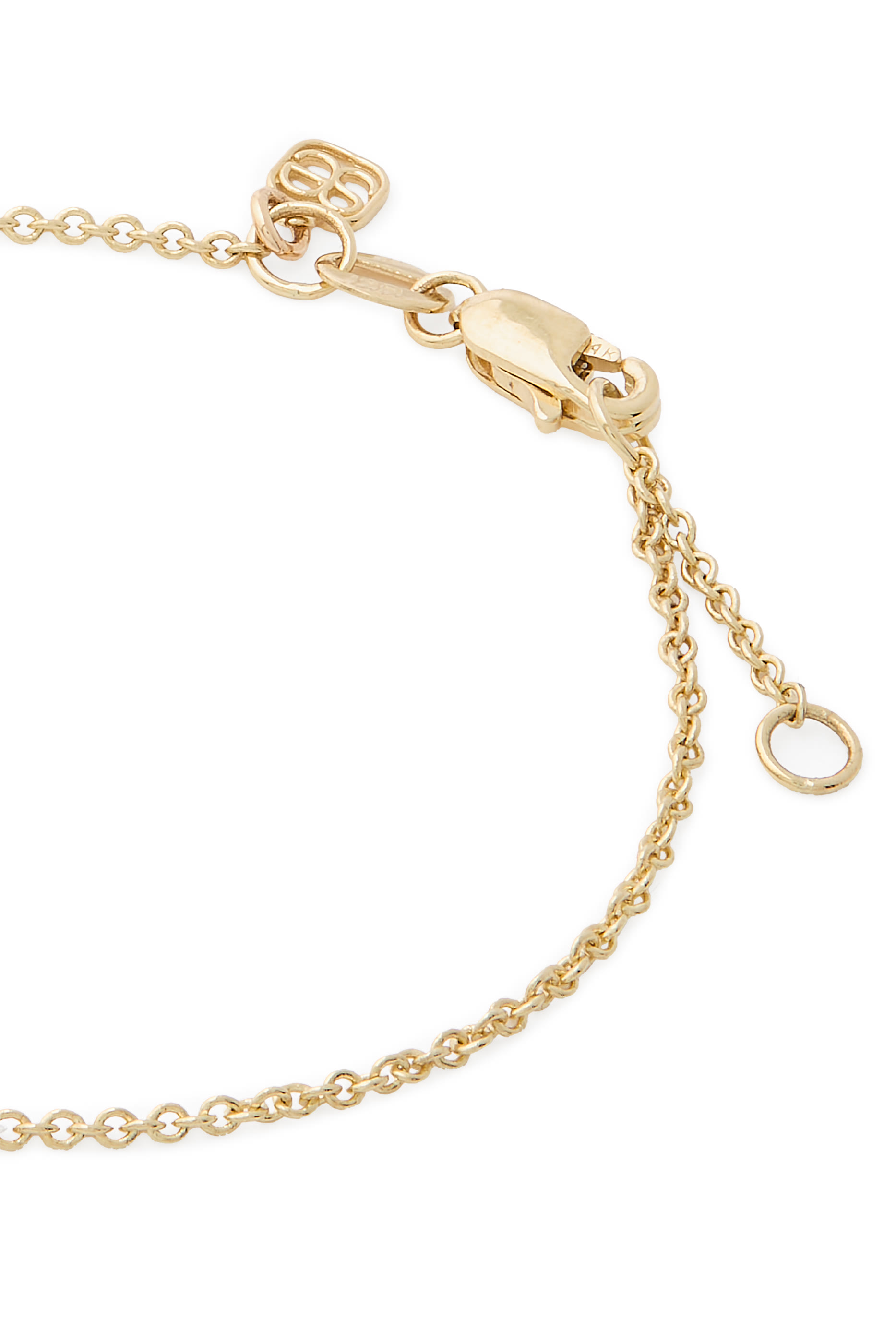 Kids Baby Heart Bracelet, 14k Yellow Gold & Diamonds