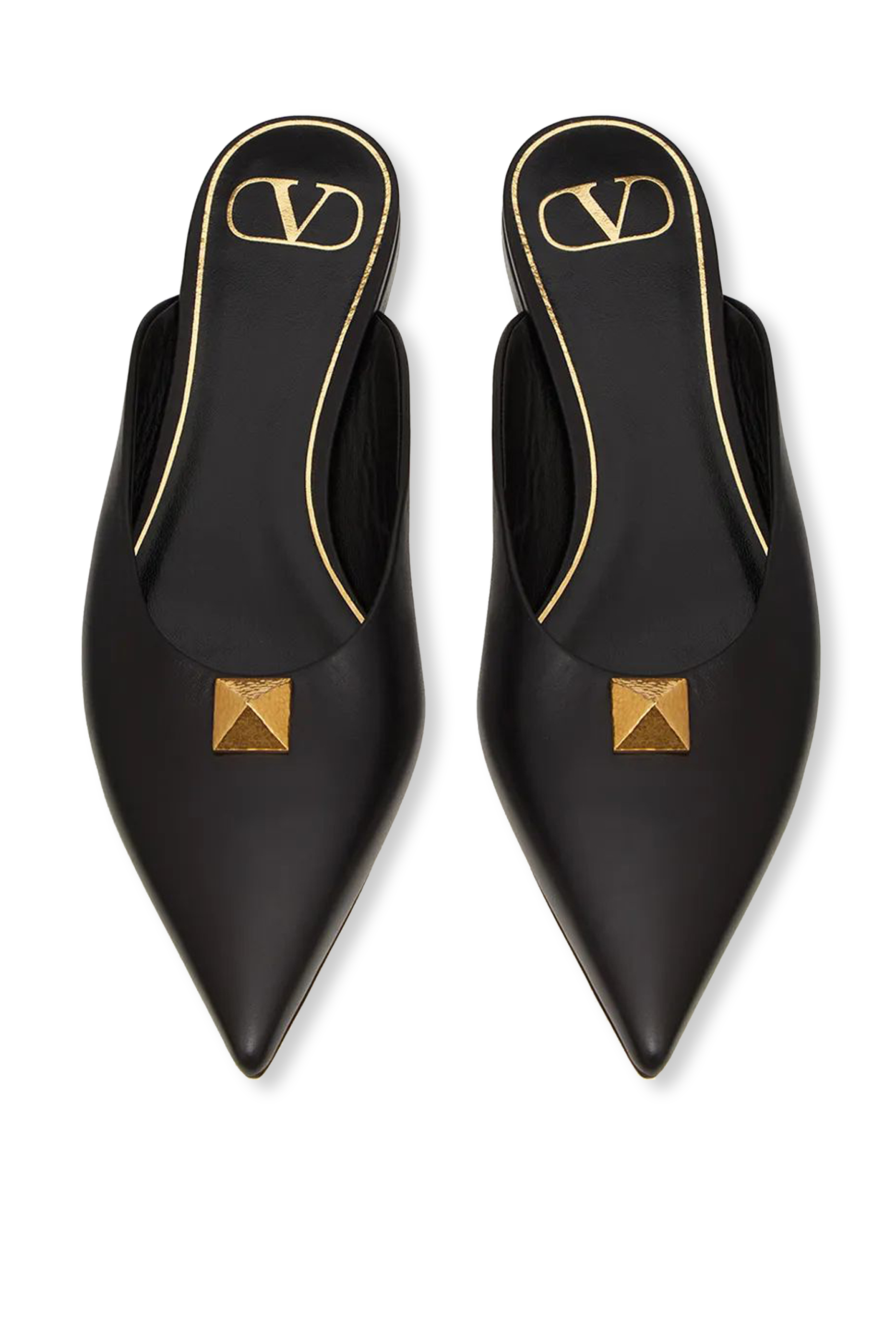 حذاء آبستاد مفتوح من الخلف بنعل مسطح جلد