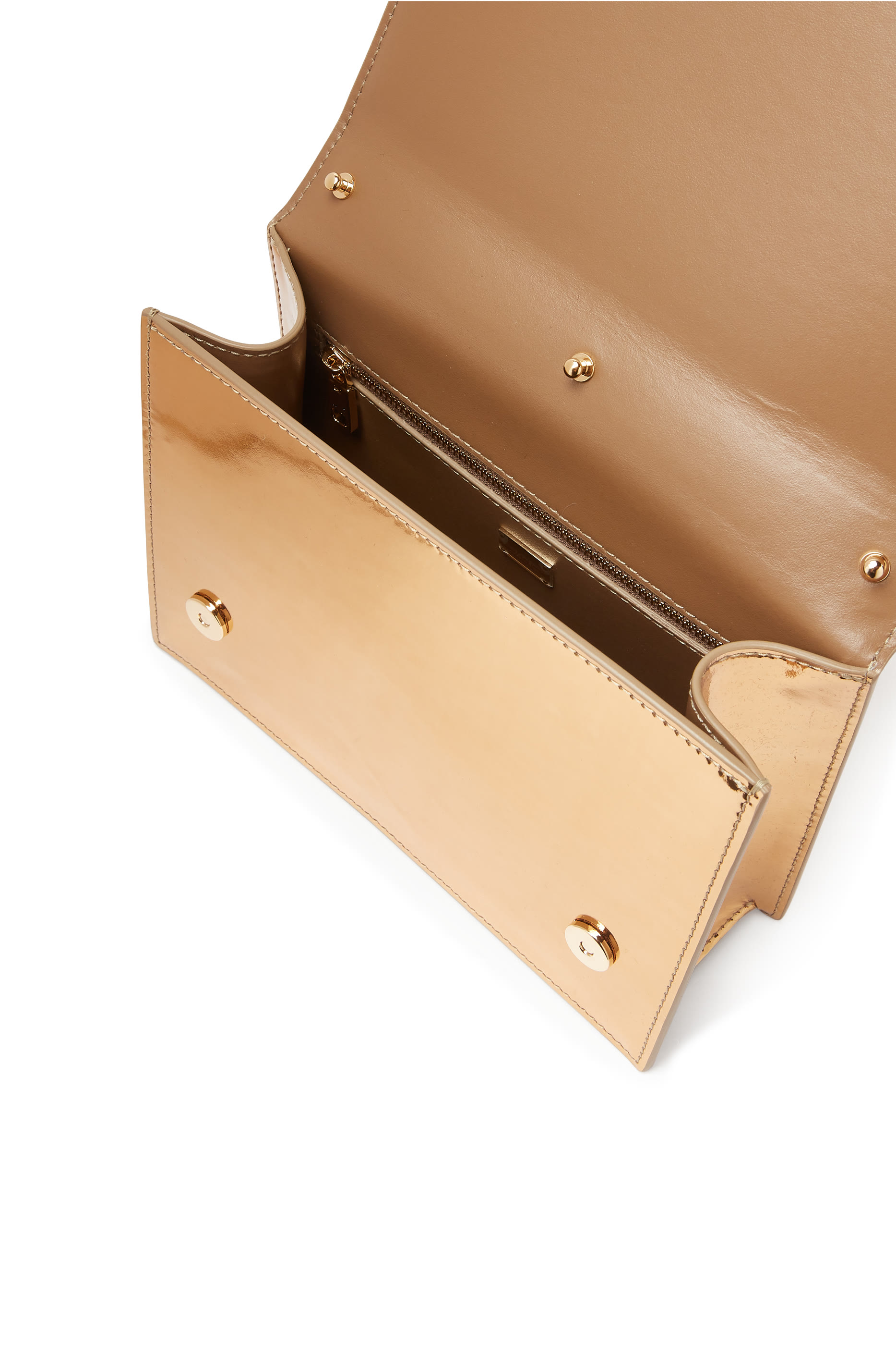 حقيبة كروس بودي لامعة بشعار الماركة