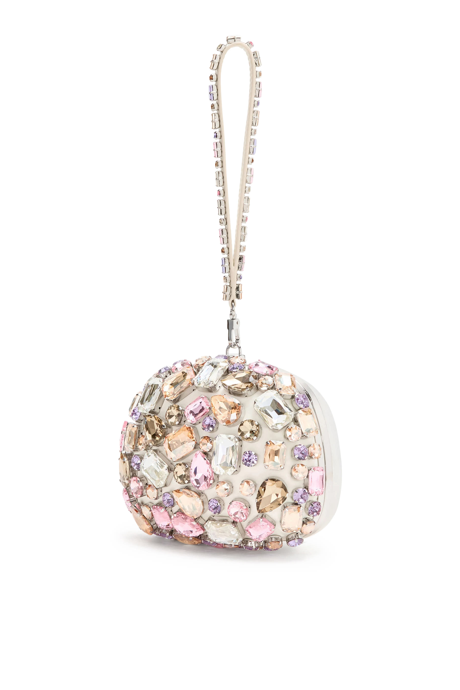 حقيبة كلاتش بيد علوية مرصعة بأحجار متعددة