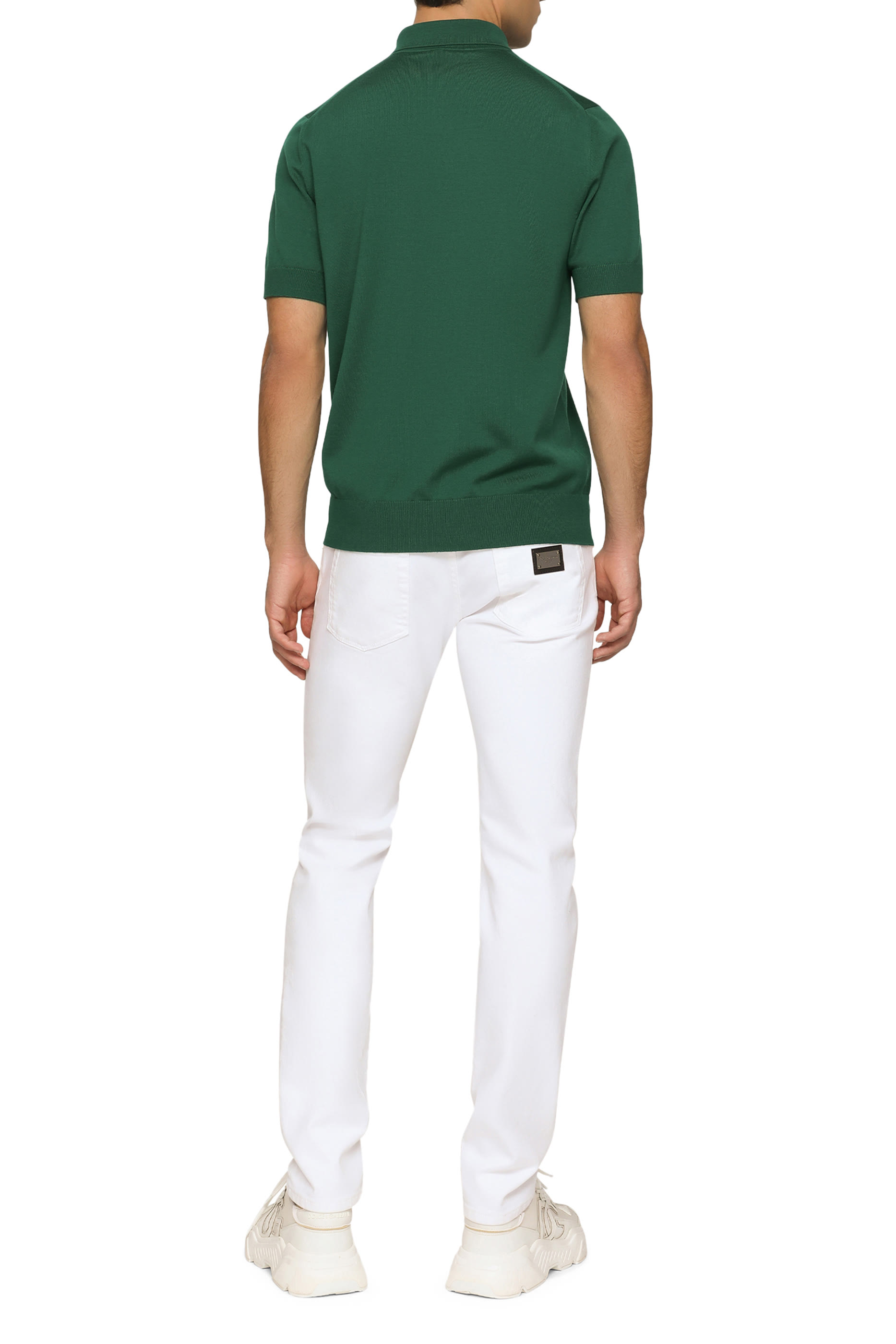 قميص بولو برقعة شعار الماركة صوف