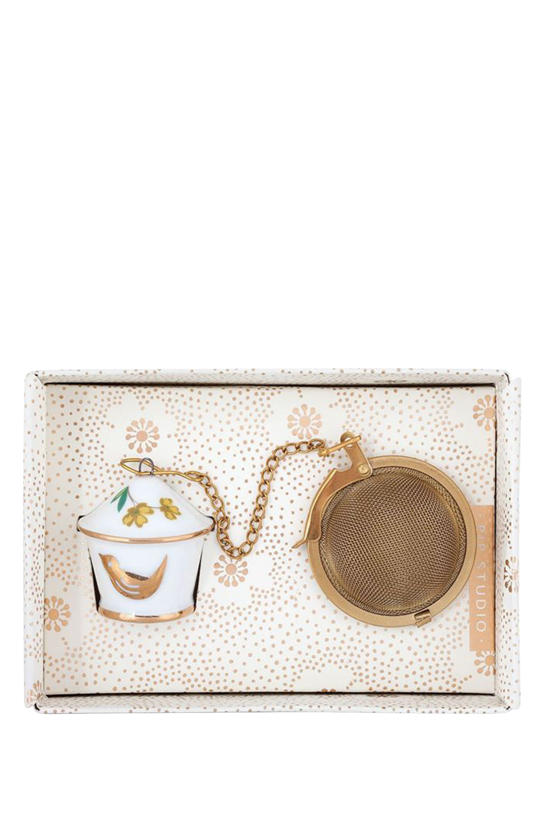 مصفاة شاي بتصميم على شكل بيت الطيور