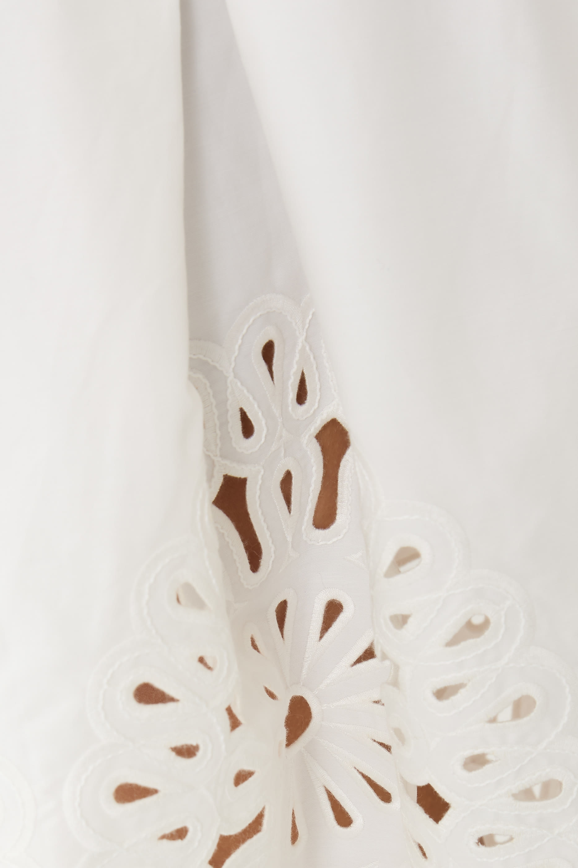 تنورة إيفيليتا منسوجة مطرزة متوسطة الطول