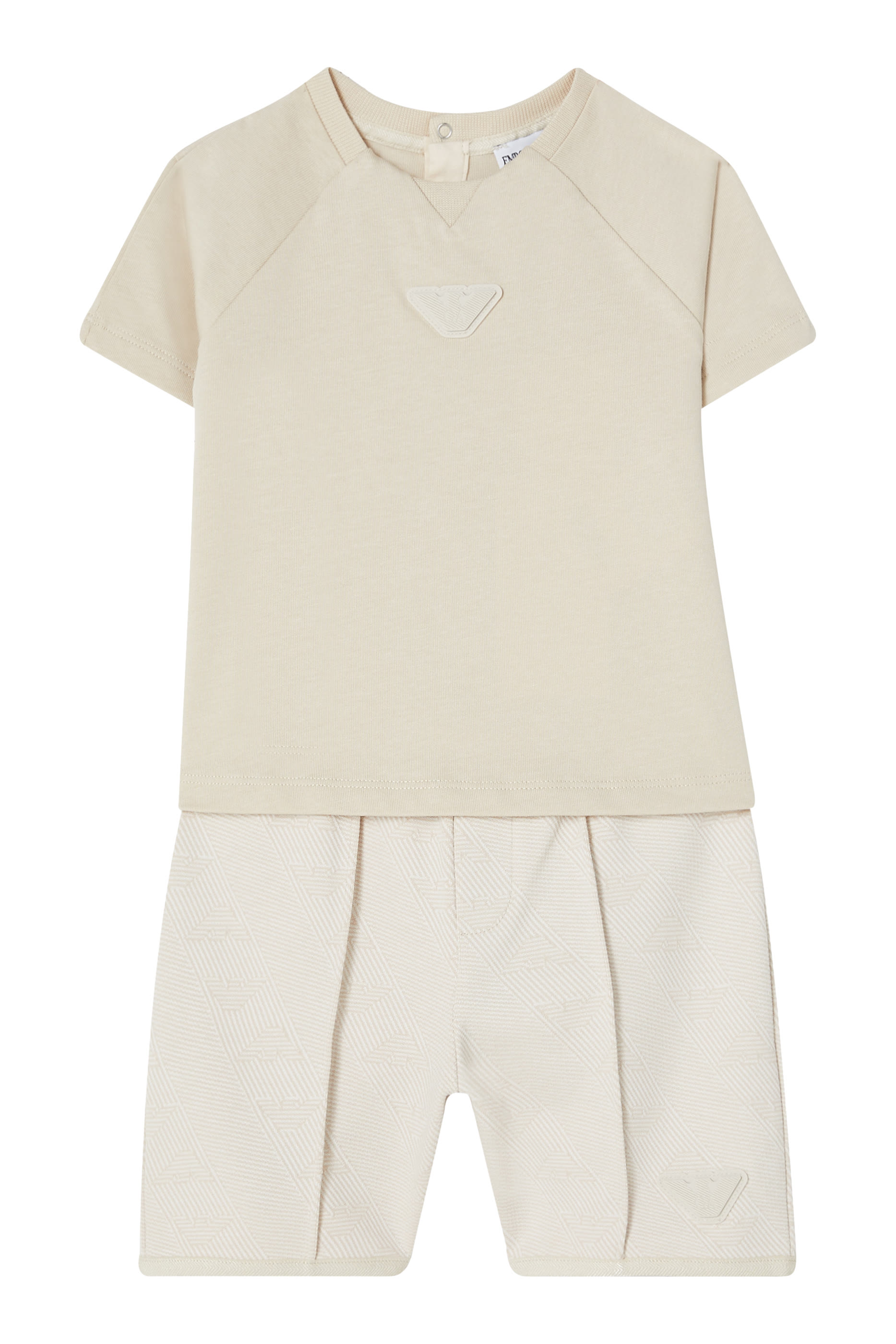 طقم تيشيرت وشورت بشعار النسر صغير للأطفال